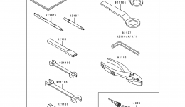 Набор инструментов для мотоцикла KAWASAKI NINJA ZX-7R (ZX750-K1)1991 г. 