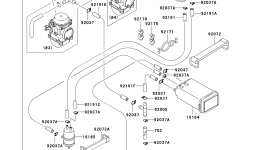 Fuel Evaporative System(CA)(H1&sim;H3) для мотоцикла KAWASAKI ZR-7S (ZR750-H2)2002 г. 