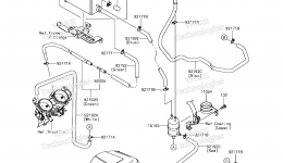 Fuel Evaporative System(CA) для мотоцикла KAWASAKI CONCOURS 14 ABS (ZG1400EFF)2015 г. 