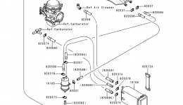 FUEL EVAPORATIVE SYSTEM для мотоцикла KAWASAKI CONCOURS (ZG1000-A10)1995 г. 