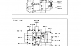 CRANKCASE BOLT PATTERN для мотоцикла KAWASAKI VERSYS (KLE650CAF)2010 г. 