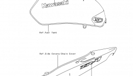 DECALS for мотоцикла KAWASAKI ZR-7 (ZR750-F2)2000 year 