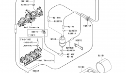 Fuel Evaporative System(CA) for мотоцикла KAWASAKI NINJA ZX-12R (ZX1200-B4)2005 year 