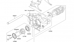 Gear Change Drum/Shift Fork(s) для мотоцикла KAWASAKI ZRX1200R (ZR1200-A2)2002 г. 