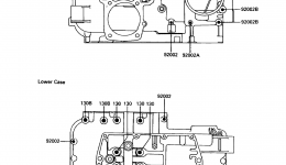 CRANKCASE BOLT PATTERN для мотоцикла KAWASAKI 454LTD (EN450-A6)1990 г. 