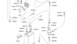 FUEL EVAPORATIVE SYSTEM for мотоцикла KAWASAKI VOYAGER XII (ZG1200-B15)2001 year 