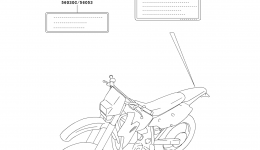 Эмблемы, наклейки для мотоцикла KAWASAKI KLX400R (KLX400-B1)2003 г. 