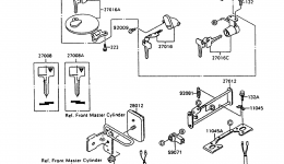 Ignition Switch/Locks/Reflectors для мотоцикла KAWASAKI VULCAN 1500L (VN1500-C4)1997 г. 