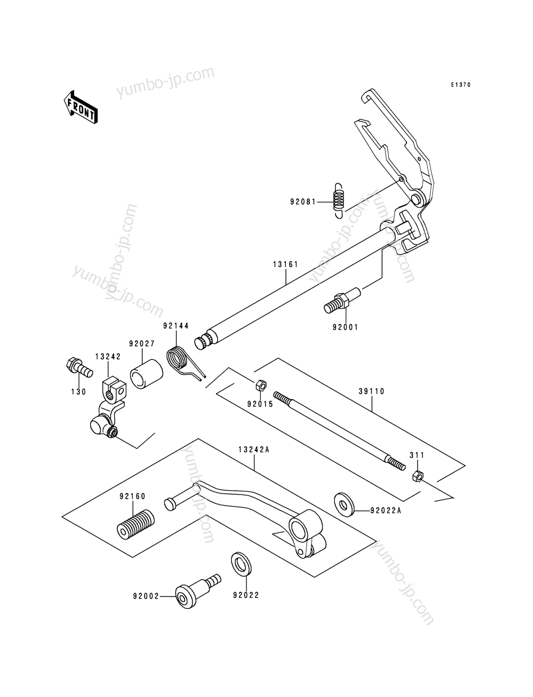 GEAR CHANGE MECHANISM for motorcycles KAWASAKI NINJA 250R (EX250-F7) 1993 year