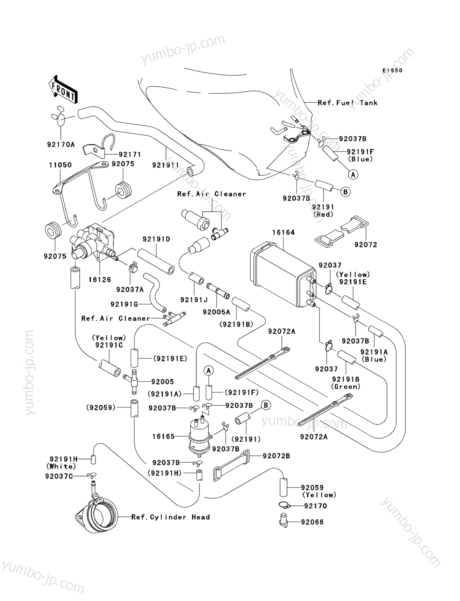 YUMBO | spare parts catalog for мотоцикла KAWASAKI ZZR600