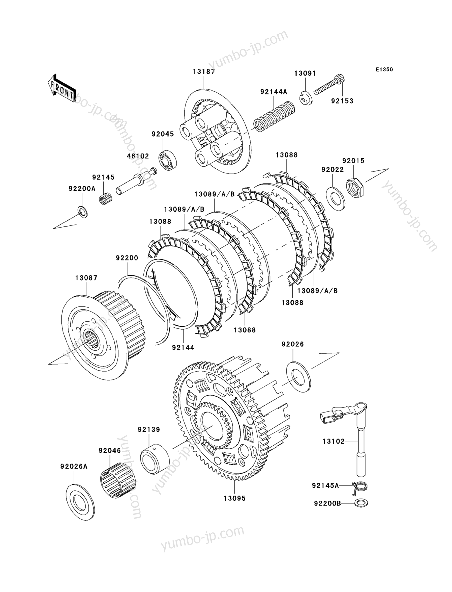 CLUTCH for motorcycles KAWASAKI ZZR600 (ZX600-J4) 2005 year