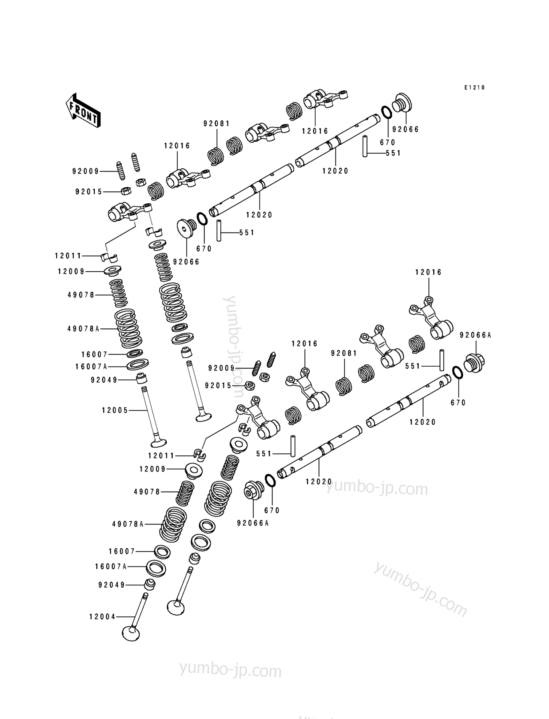 Valve(s) для мотоциклов KAWASAKI ELIMINATOR 600 (ZL600-B3) 1997 г.