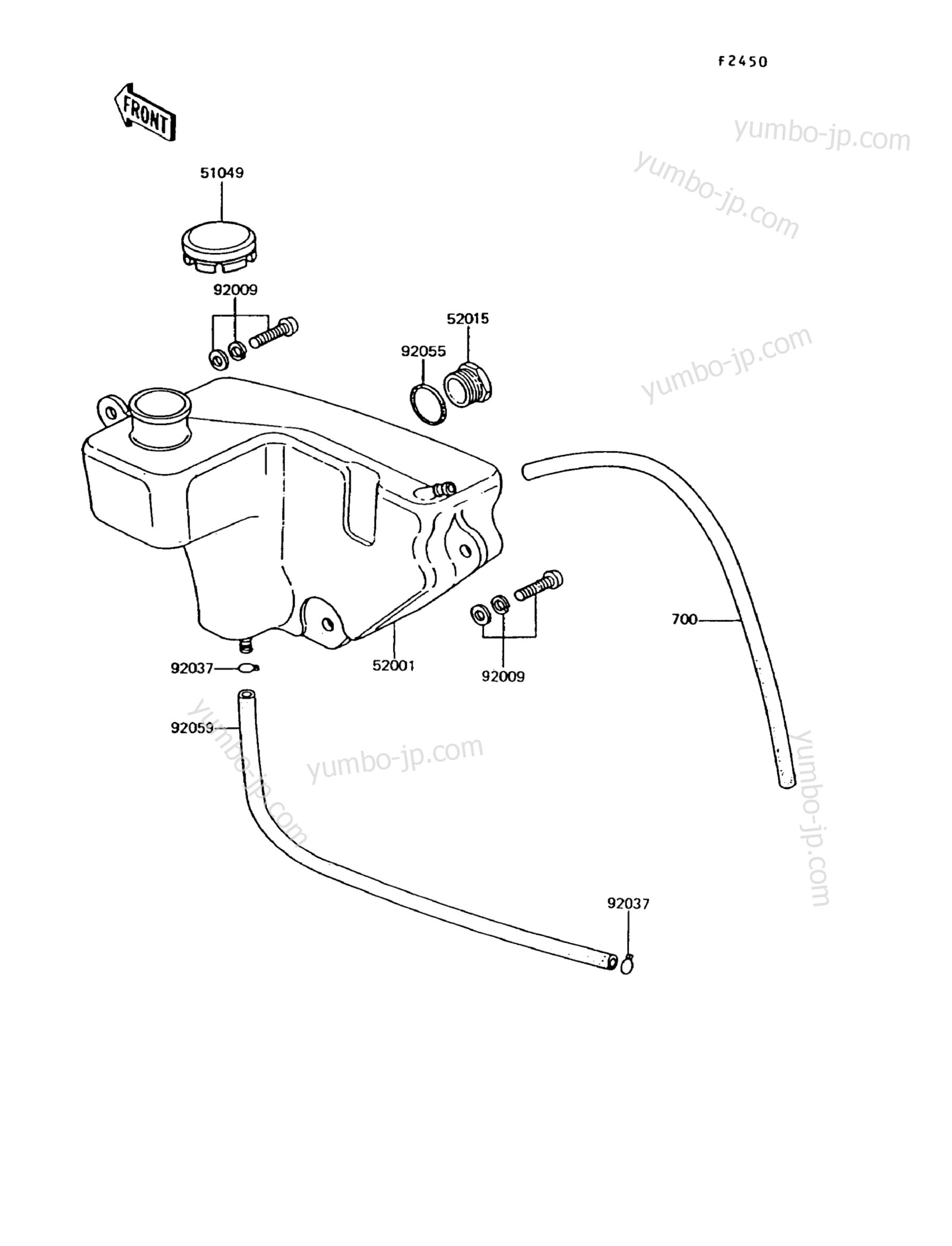 OIL TANK для мотоциклов KAWASAKI KE100 (KE100-B15) 1996 г.