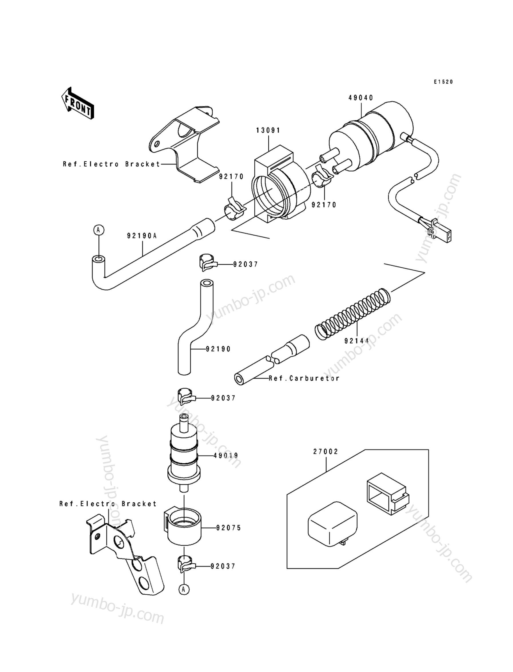 FUEL PUMP for motorcycles KAWASAKI NINJA ZX-7 (ZX750-L2) 1994 year