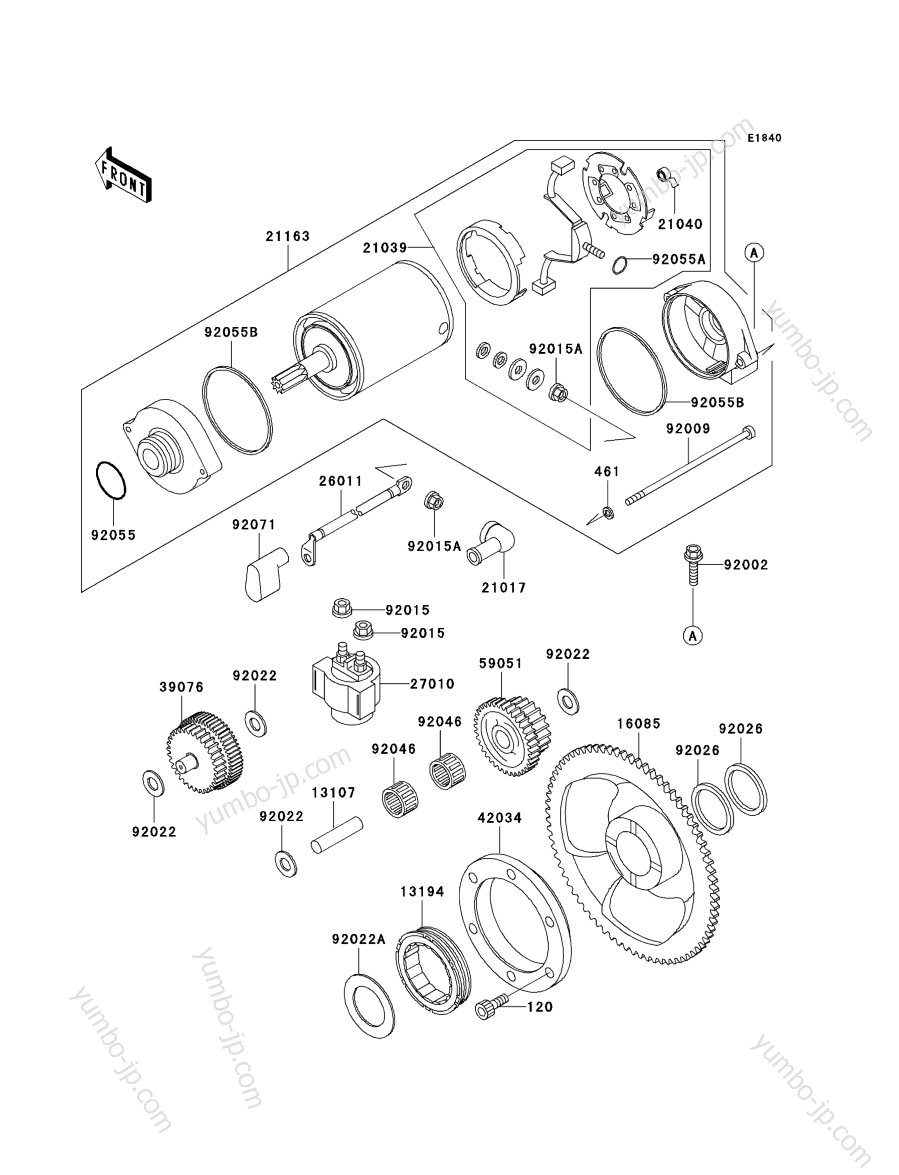 Стартер для мотоциклов KAWASAKI KL650-A16 2002 г.