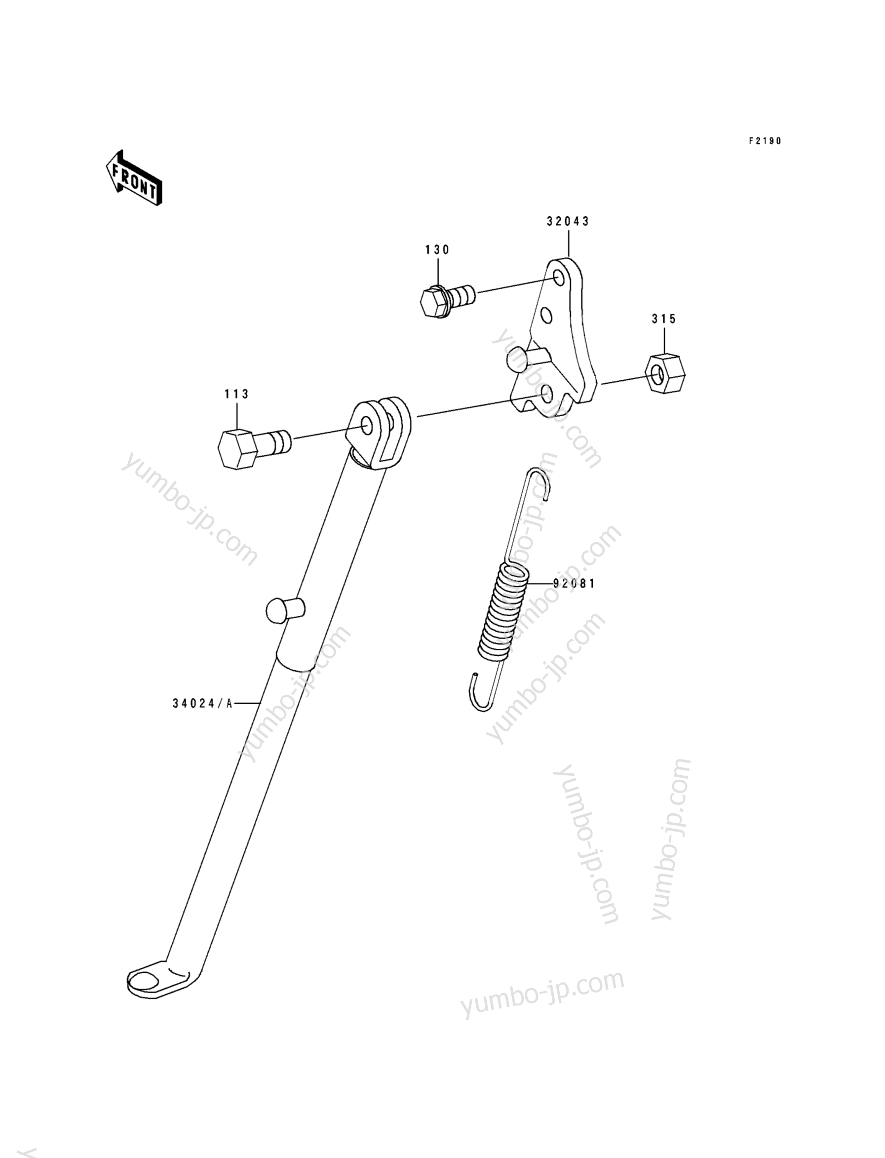 STAND for motorcycles KAWASAKI KX80 (KX80-R1) 1991 year