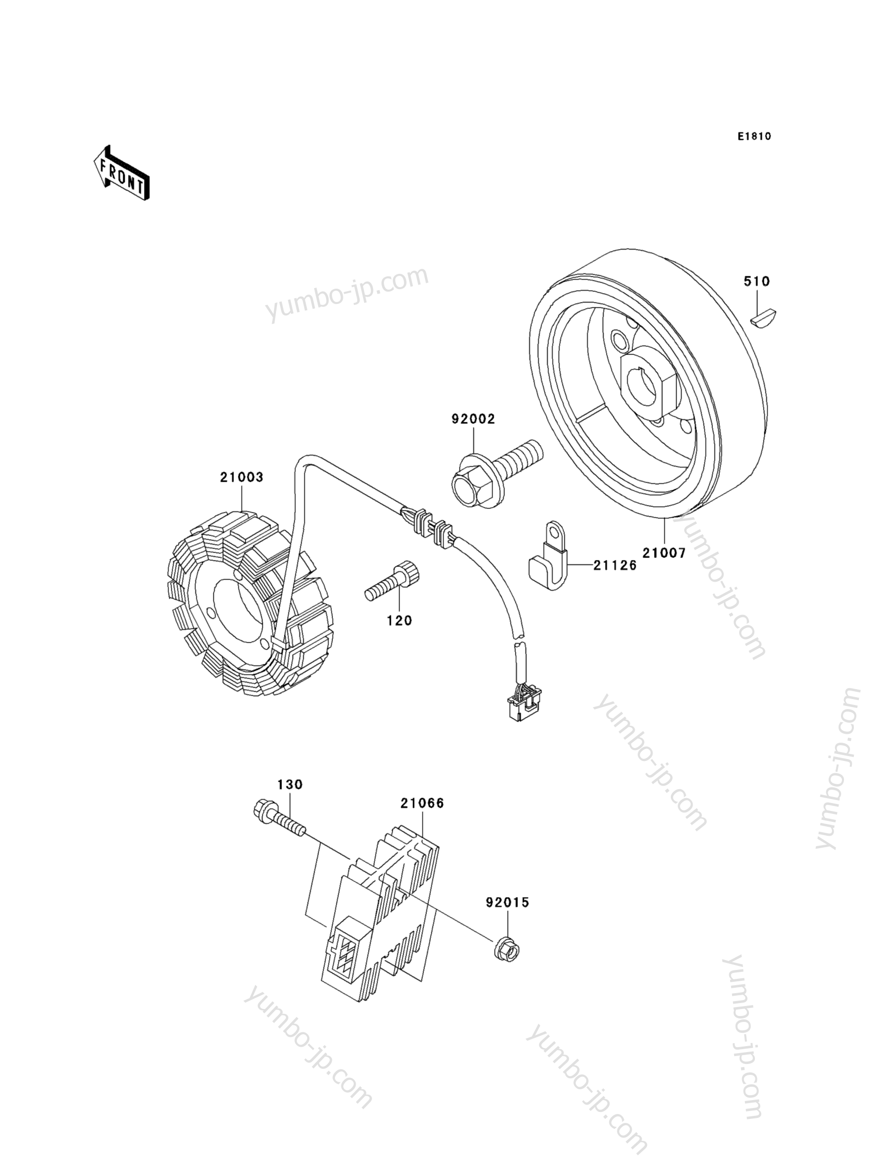 GENERATOR for motorcycles KAWASAKI KLR650 (KL650A6F) 2006 year