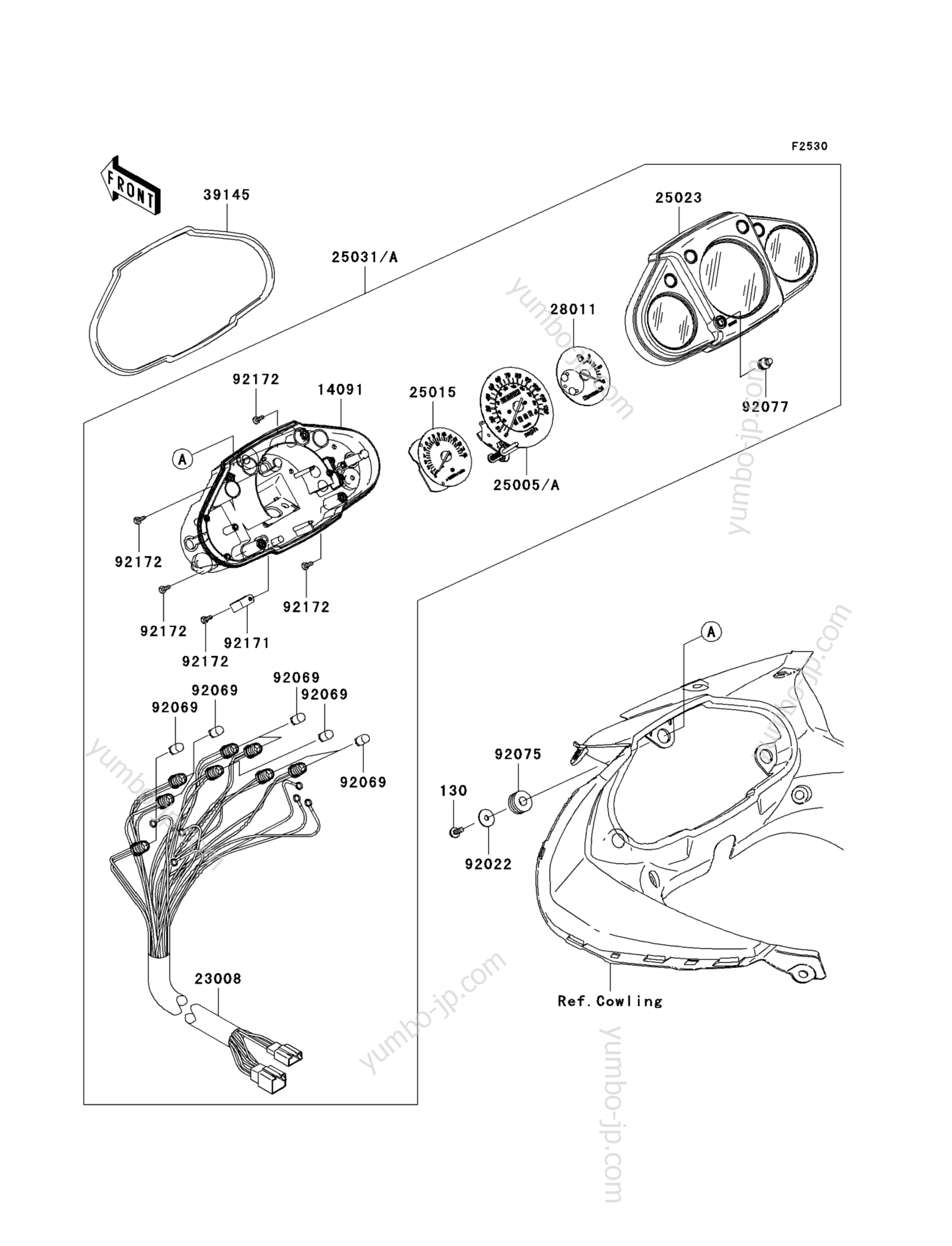 YUMBO | spare parts catalog for мотоцикла KAWASAKI NINJA 250R
