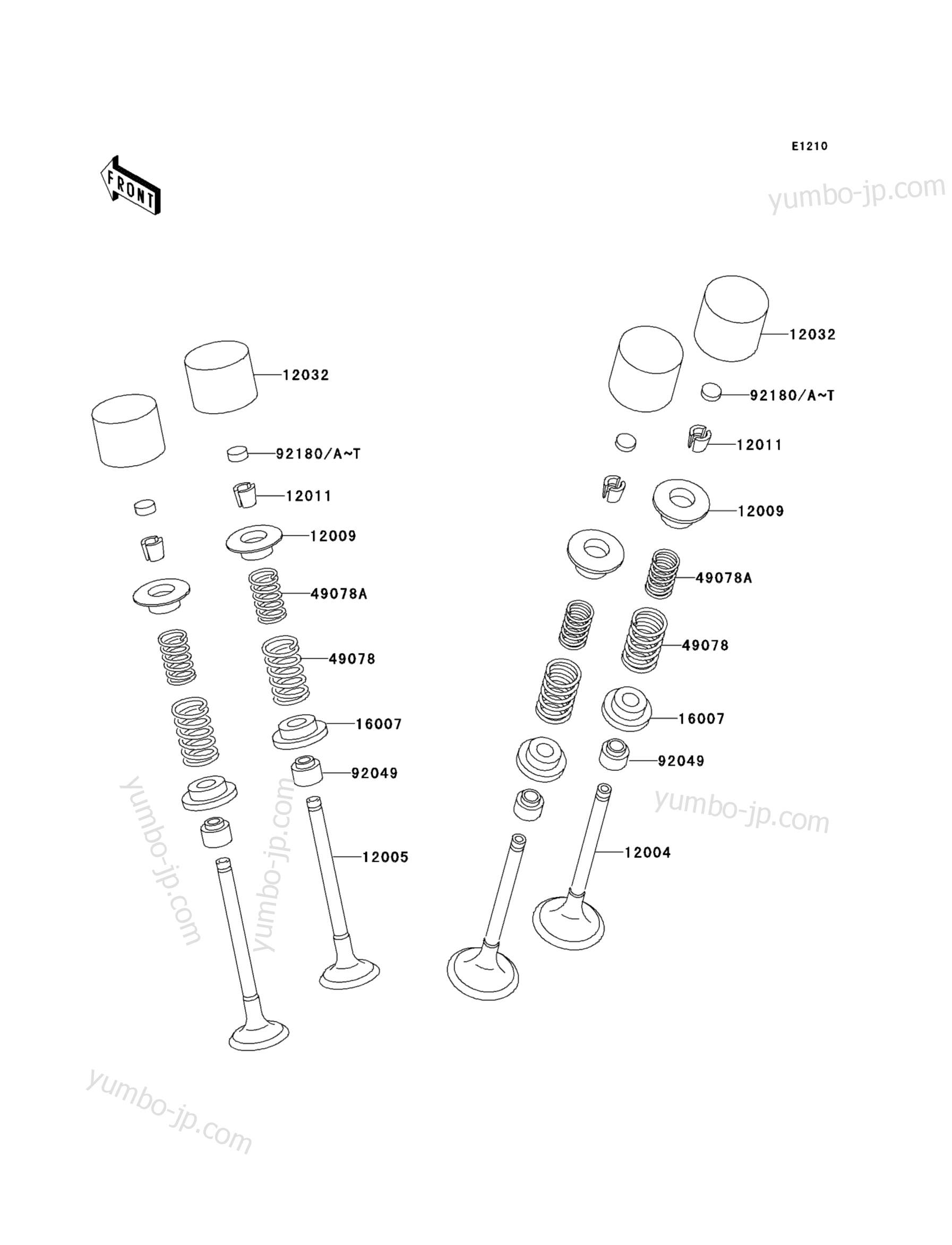 Valve(s) для мотоциклов KAWASAKI NINJA ZX-7R (ZX750-P2) 1997 г.