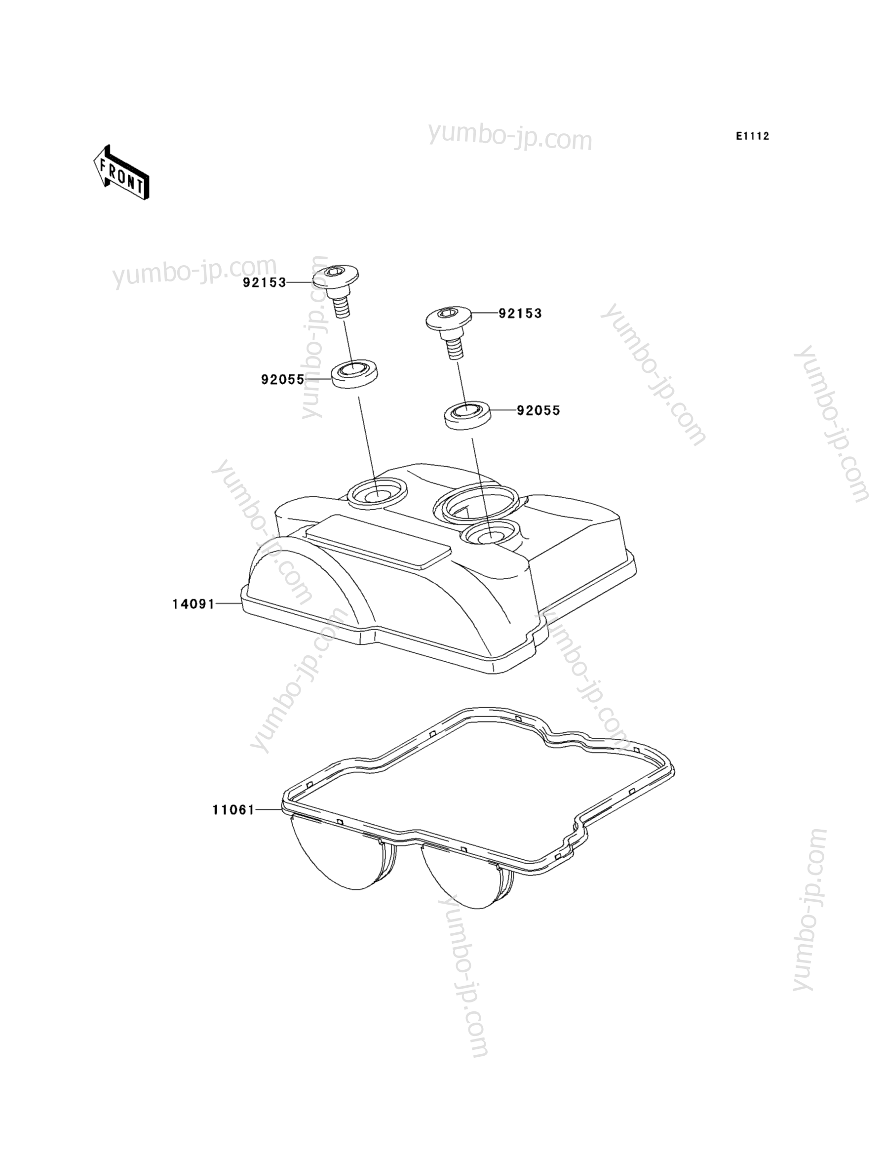 CYLINDER HEAD COVER for motorcycles KAWASAKI KX250F (KX250W9FA) 2009 year