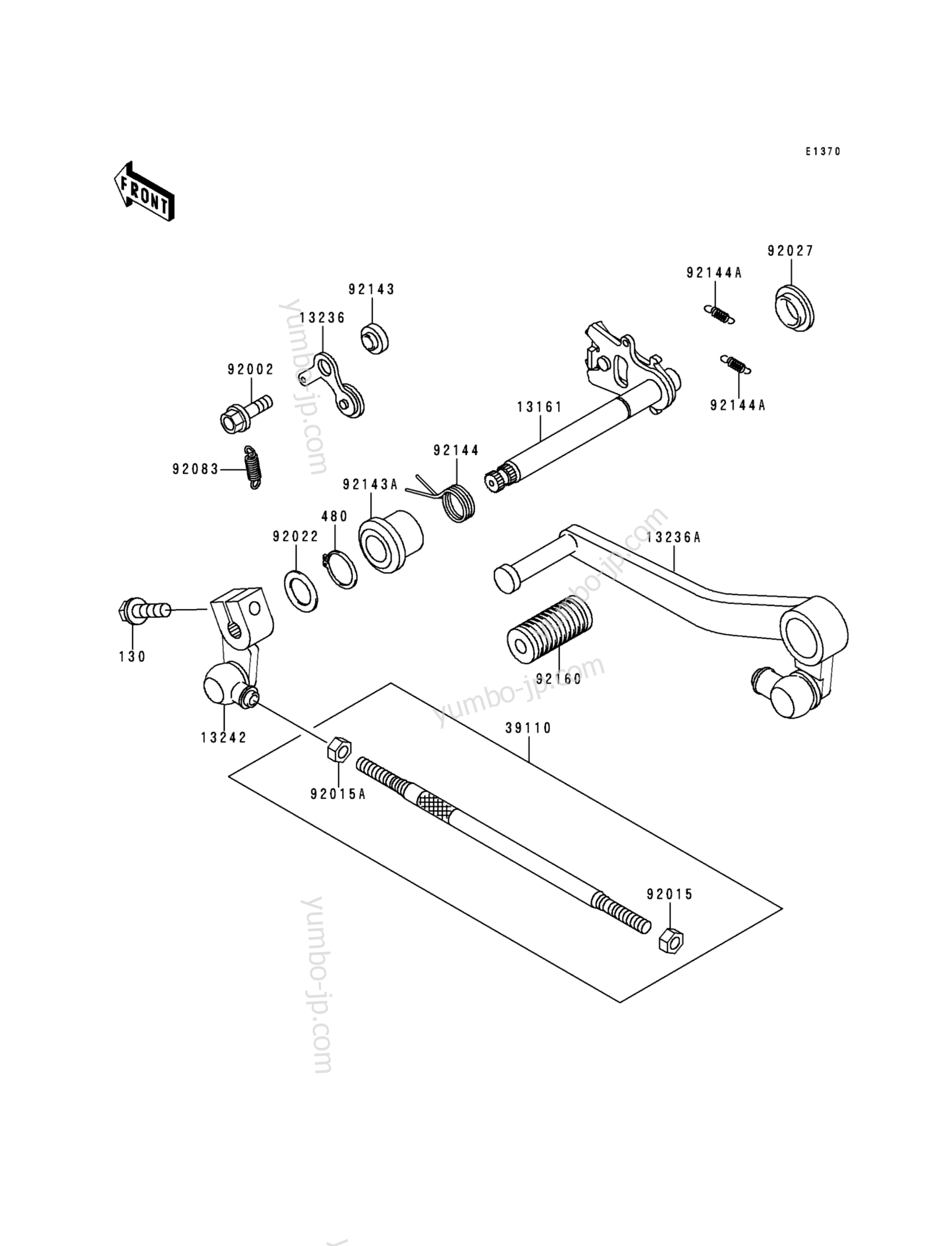 GEAR CHANGE MECHANISM for motorcycles KAWASAKI NINJA ZX-9R (ZX900-B4) 1997 year