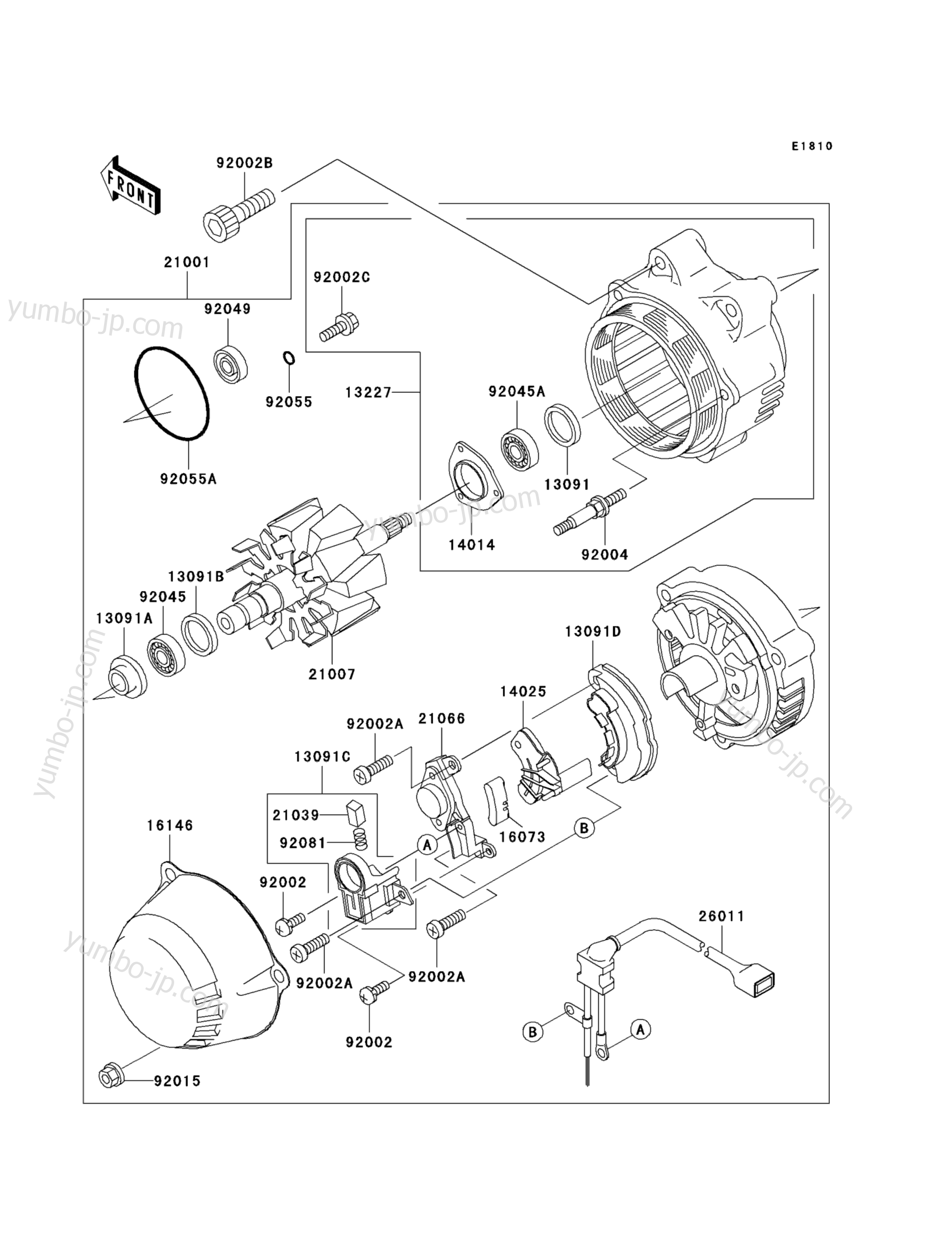 GENERATOR для мотоциклов KAWASAKI CONCOURS (ZG1000A6F) 2006 г.