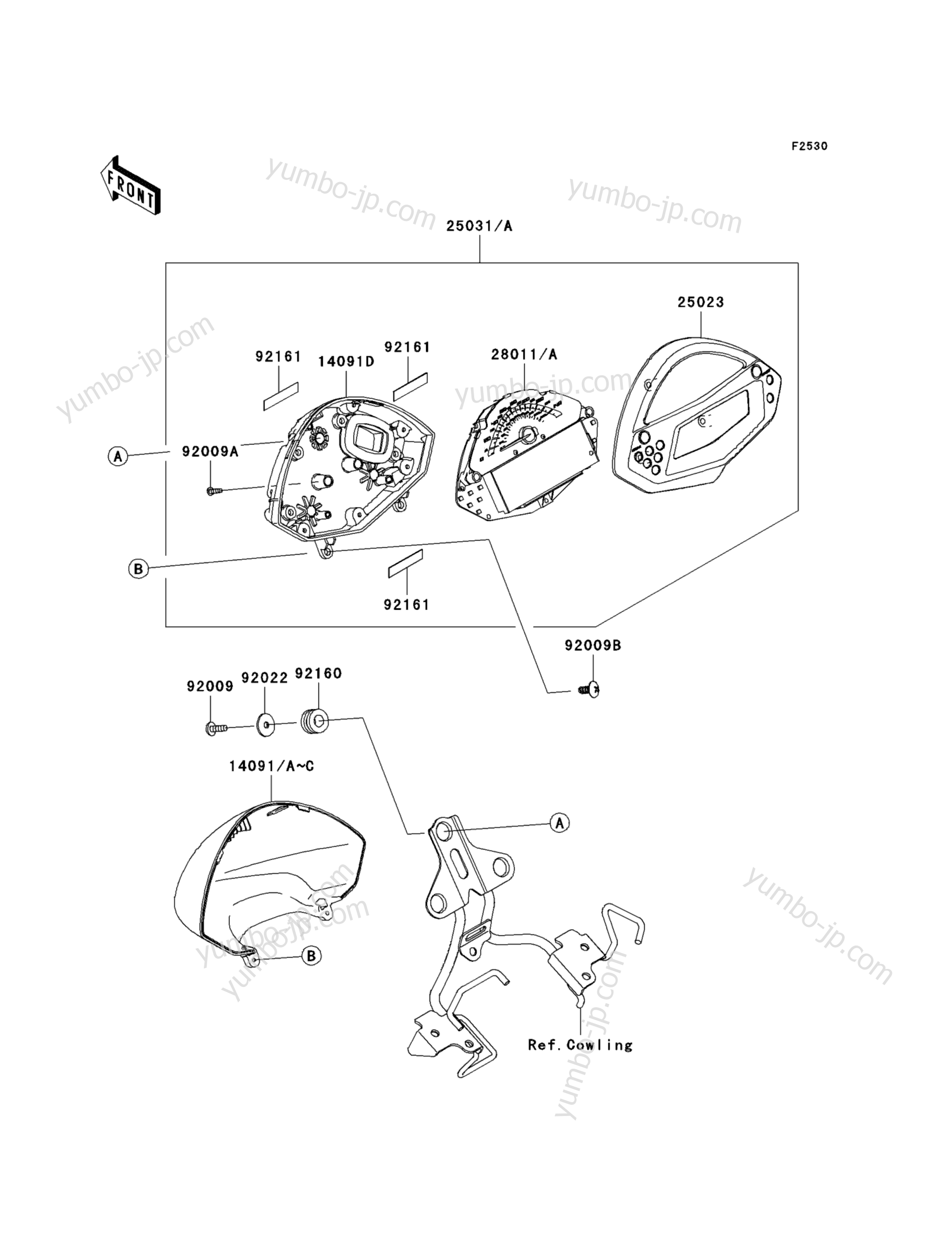 Meter(s) for motorcycles KAWASAKI ER-6N (ER650CAF) 2010 year