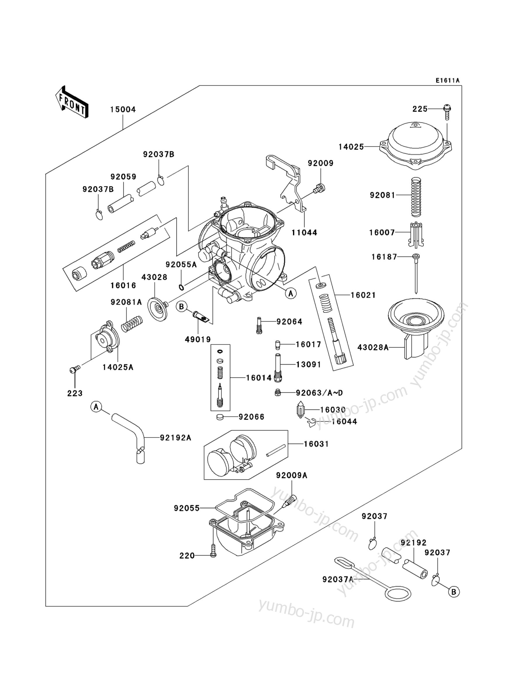 Carburetor (EAF)(CN,US) для мотоциклов KAWASAKI KLR650 (KL650EAF) 2010 г.