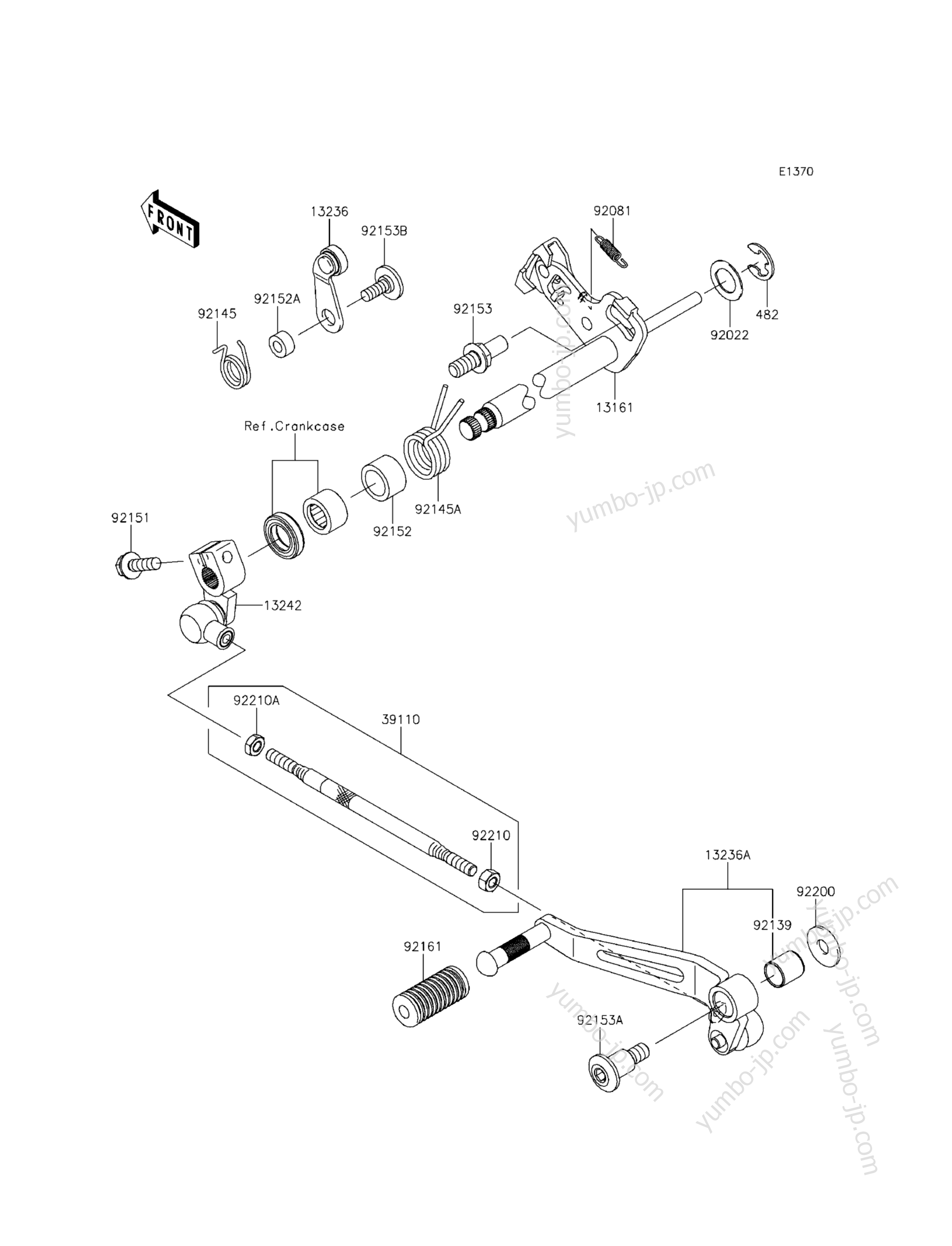 GEAR CHANGE MECHANISM for motorcycles KAWASAKI Z800 ABS (ZR800BGF) 2016 year