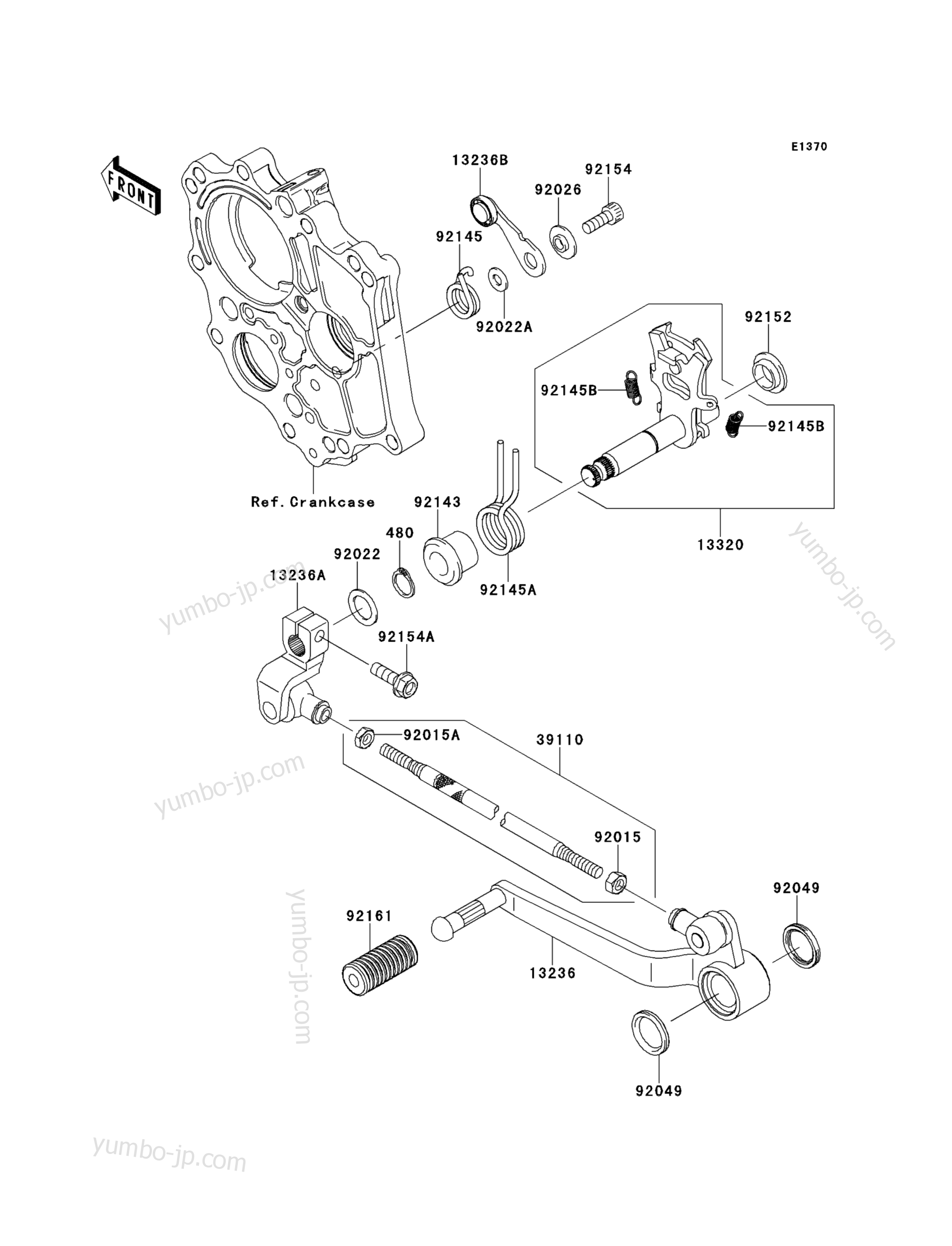 GEAR CHANGE MECHANISM for motorcycles KAWASAKI VERSYS (KLE650CCF) 2012 year