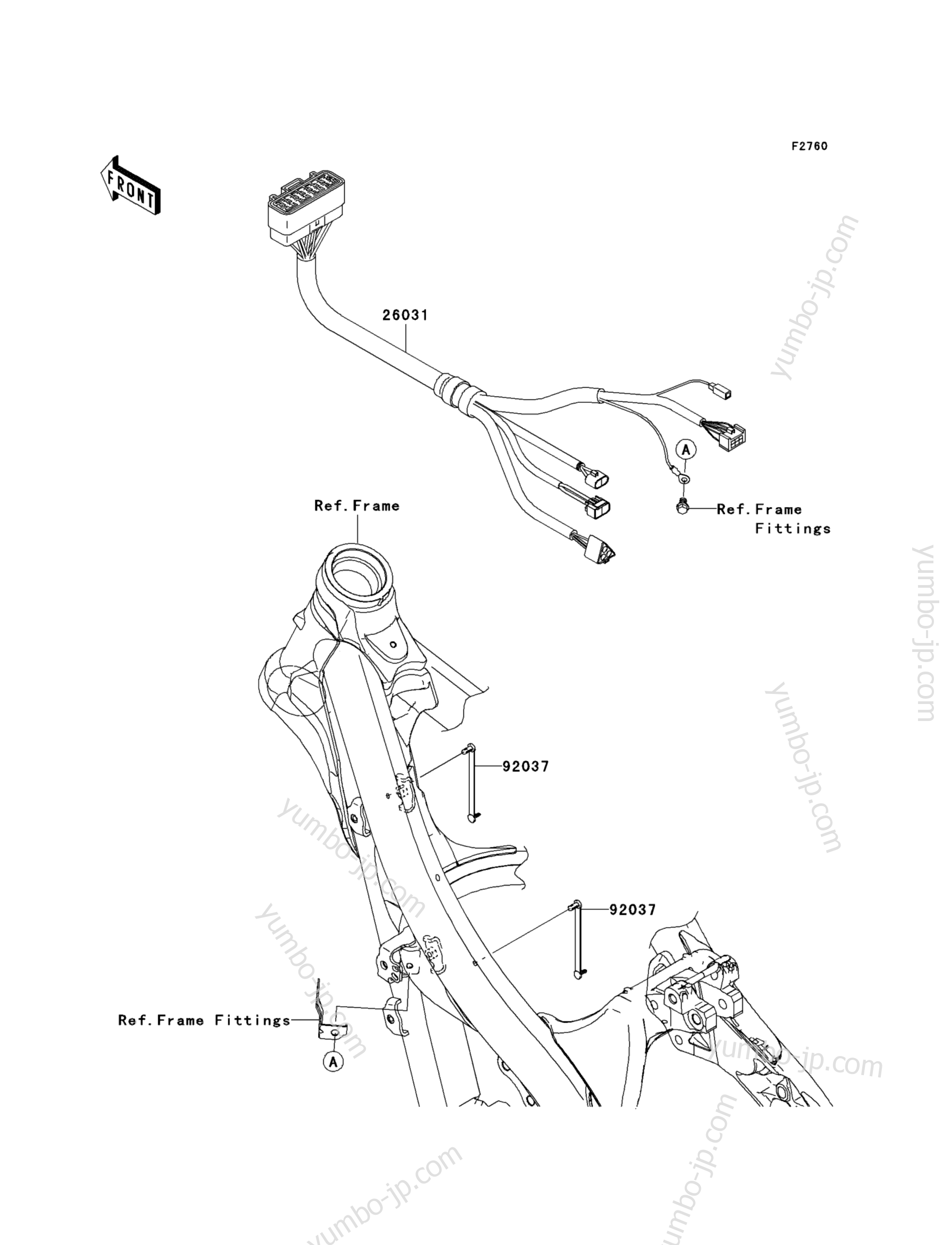 CHASSIS ELECTRICAL EQUIPMENT for motorcycles KAWASAKI KX250F (KX250W9F) 2009 year