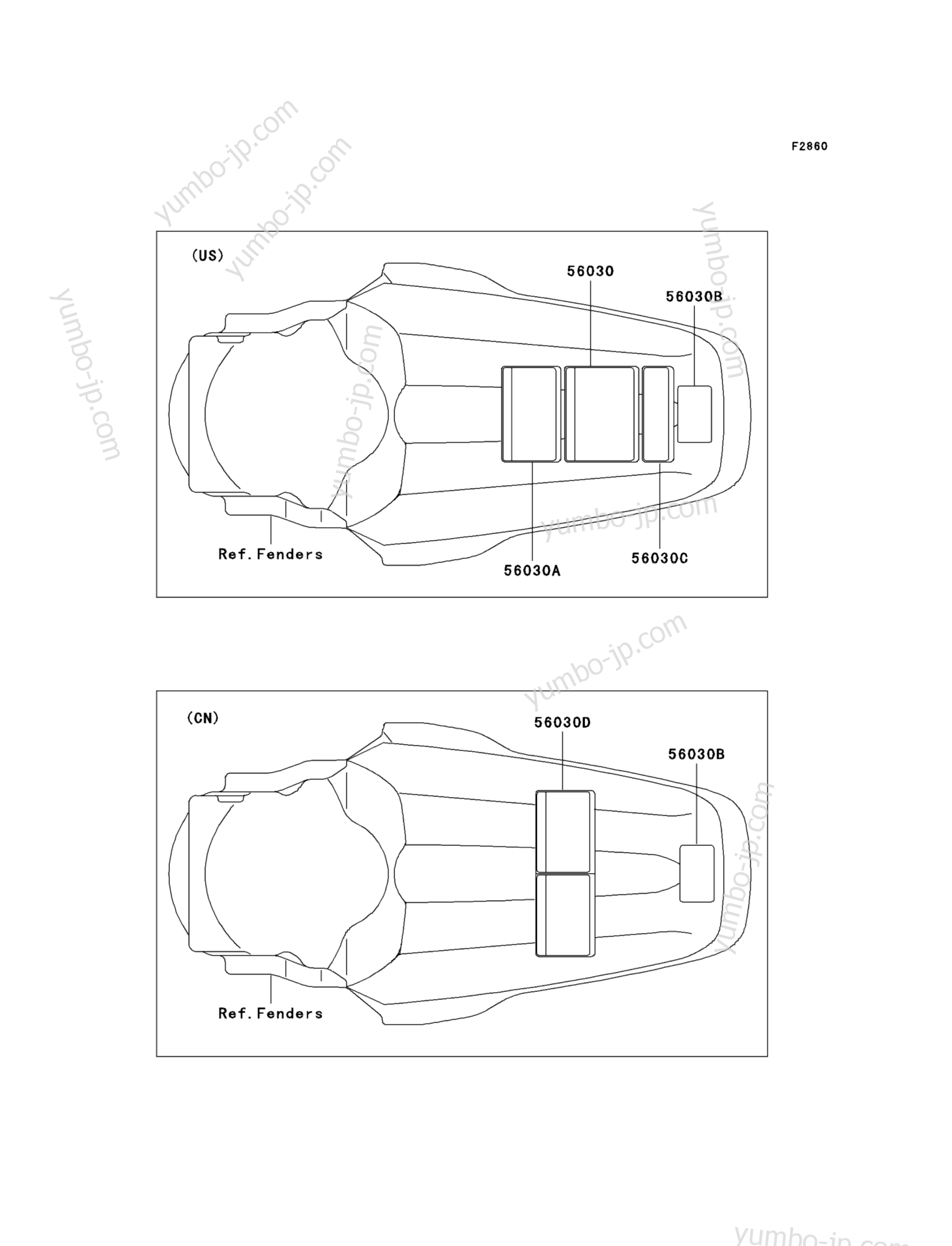 Labels(A6F/A7F) для мотоциклов KAWASAKI KX85 (KX85A6F) 2006 г.