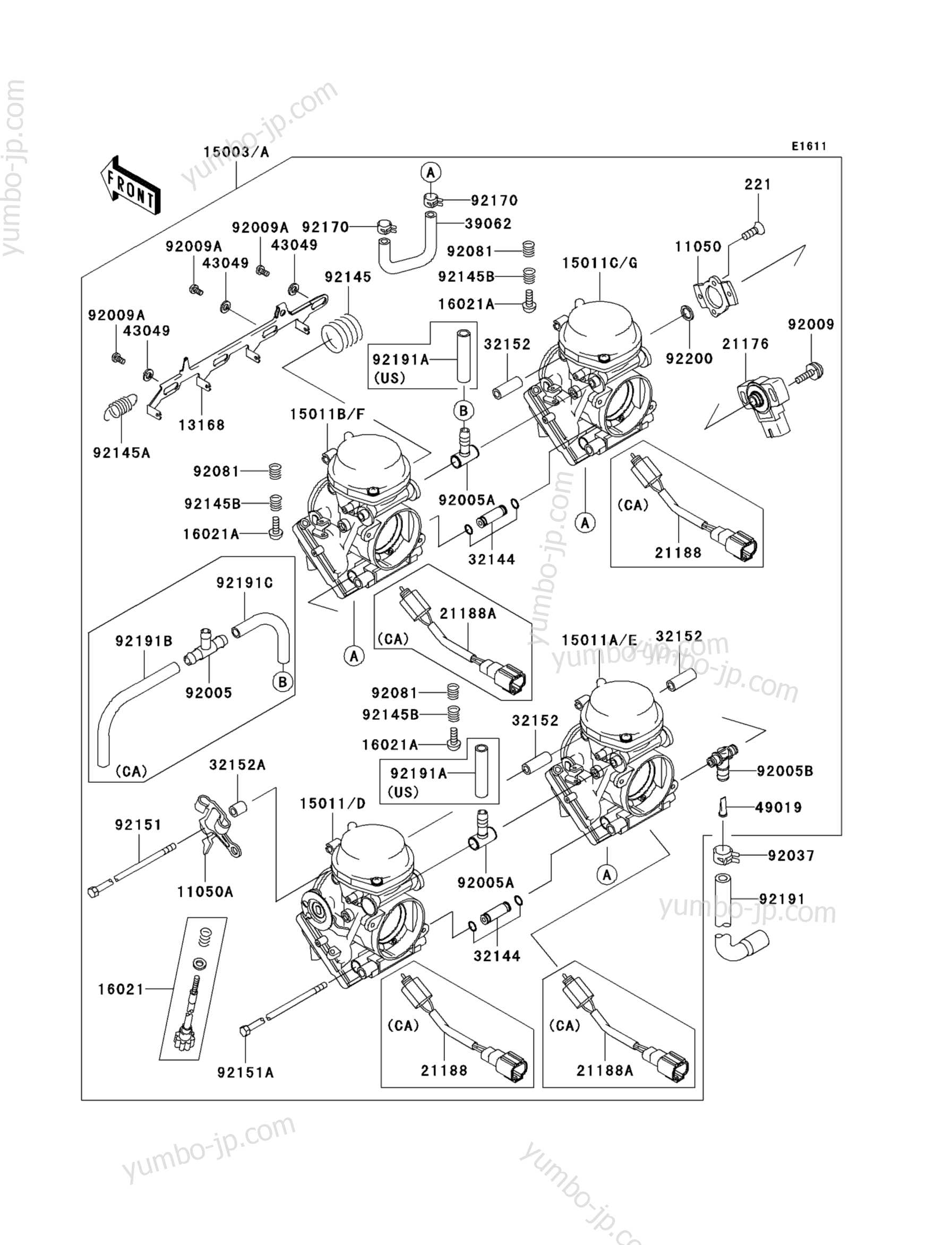 CARBURETOR for motorcycles KAWASAKI ZZR600 (ZX600-J4) 2005 year