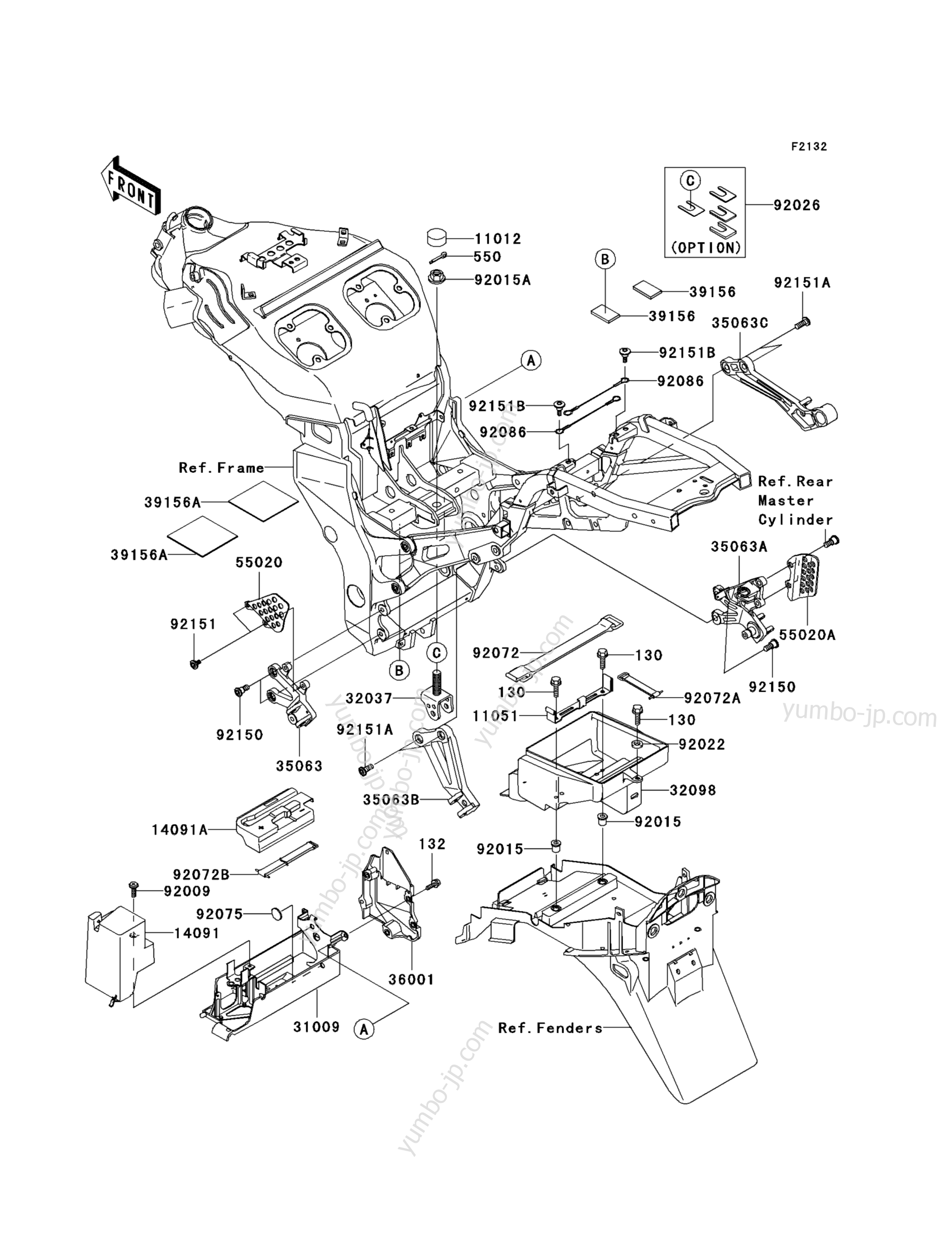 Battery Case for motorcycles KAWASAKI NINJA ZX-12R (ZX1200-A2) 2001 year