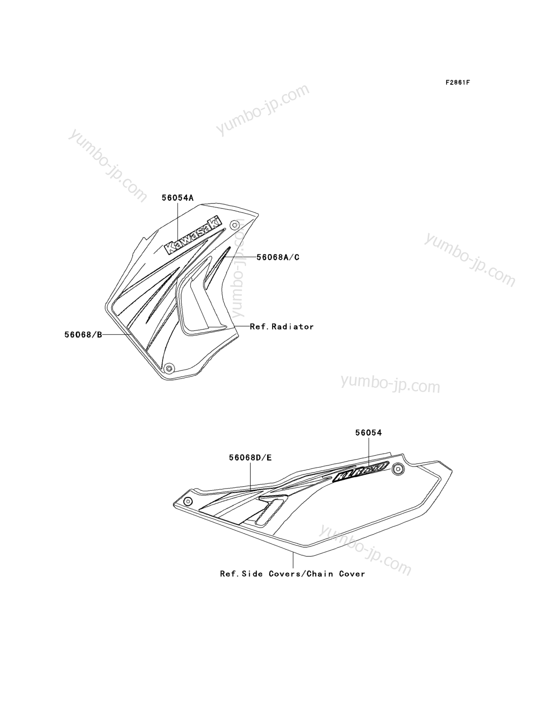 Decals(Ebony)(EAF) для мотоциклов KAWASAKI KLR650 (KL650EAF) 2010 г.