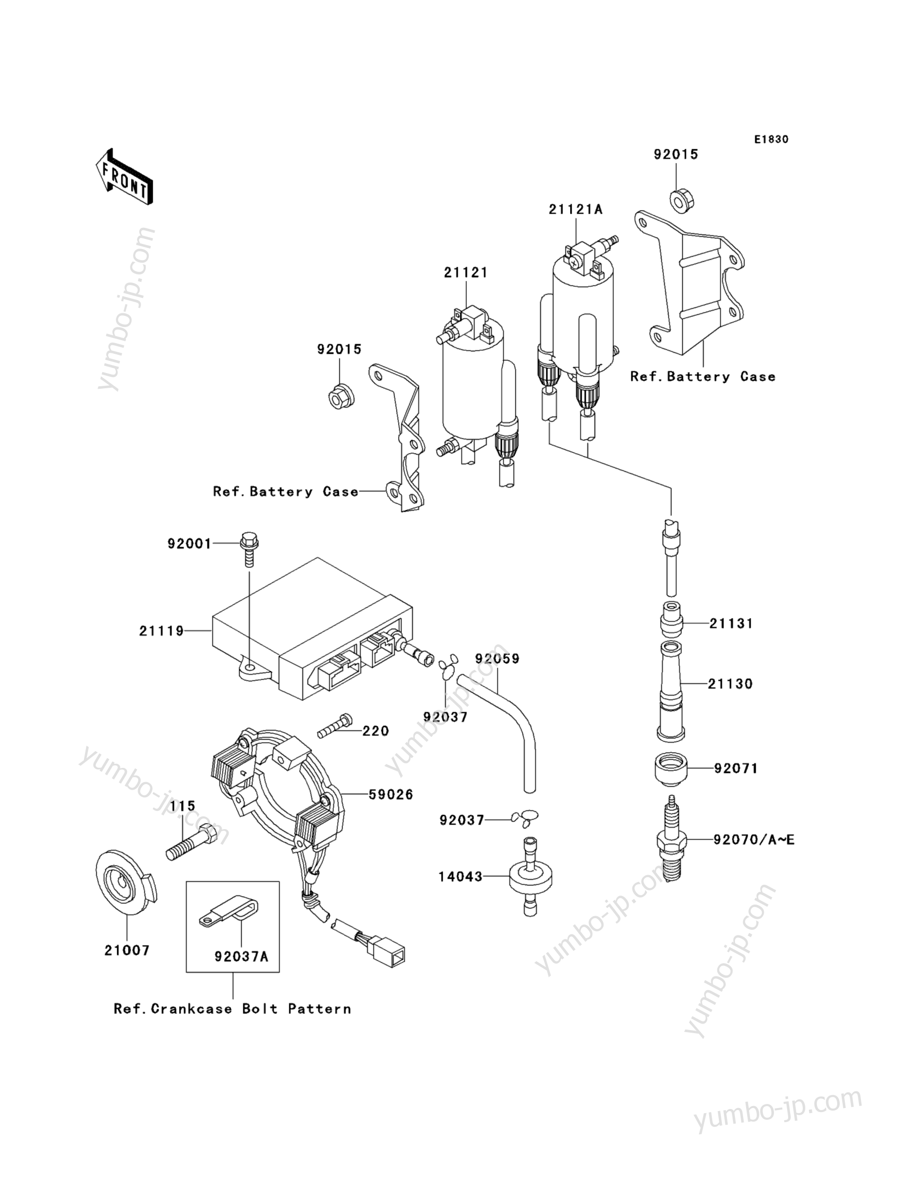 IGNITION SYSTEM for motorcycles KAWASAKI VOYAGER XII (ZG1200-B17) 2003 year