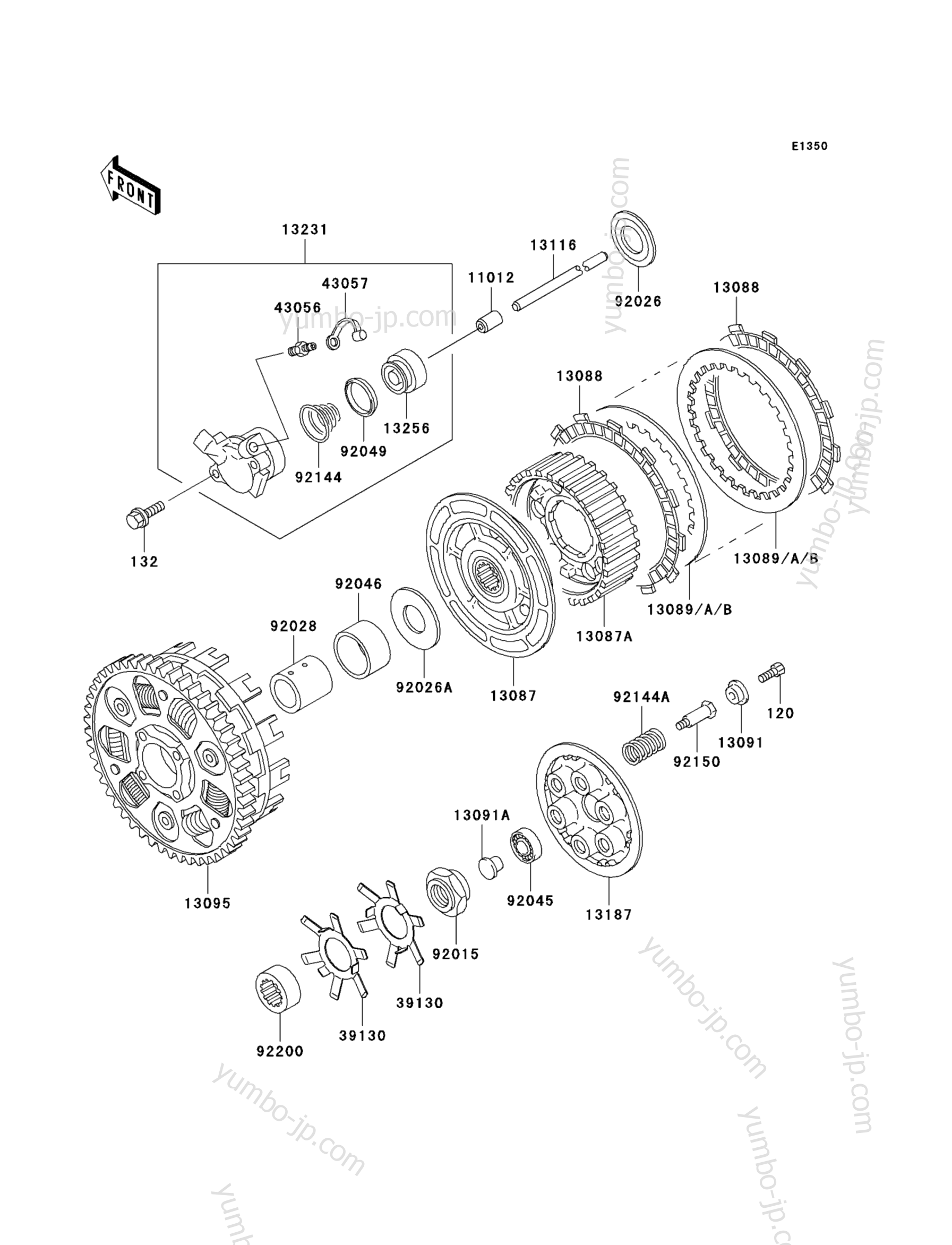 CLUTCH for motorcycles KAWASAKI NINJA ZX-7R (ZX750-P2) 1997 year