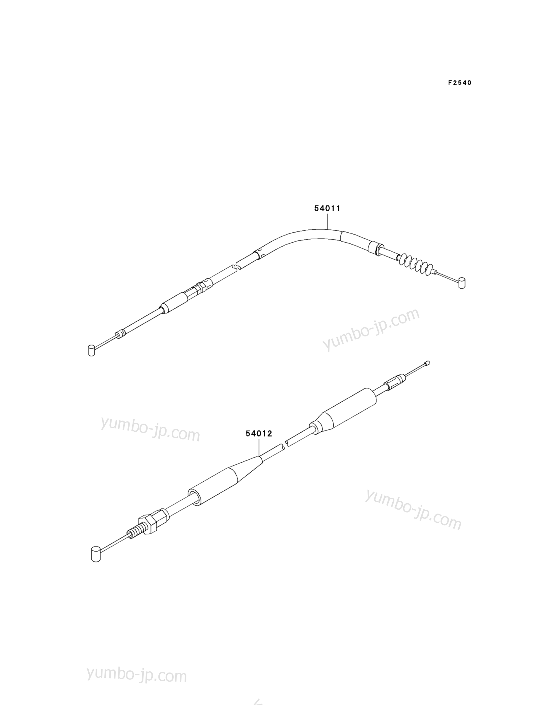 CABLES для мотоциклов KAWASAKI KX500 (KX500-E13) 2001 г.