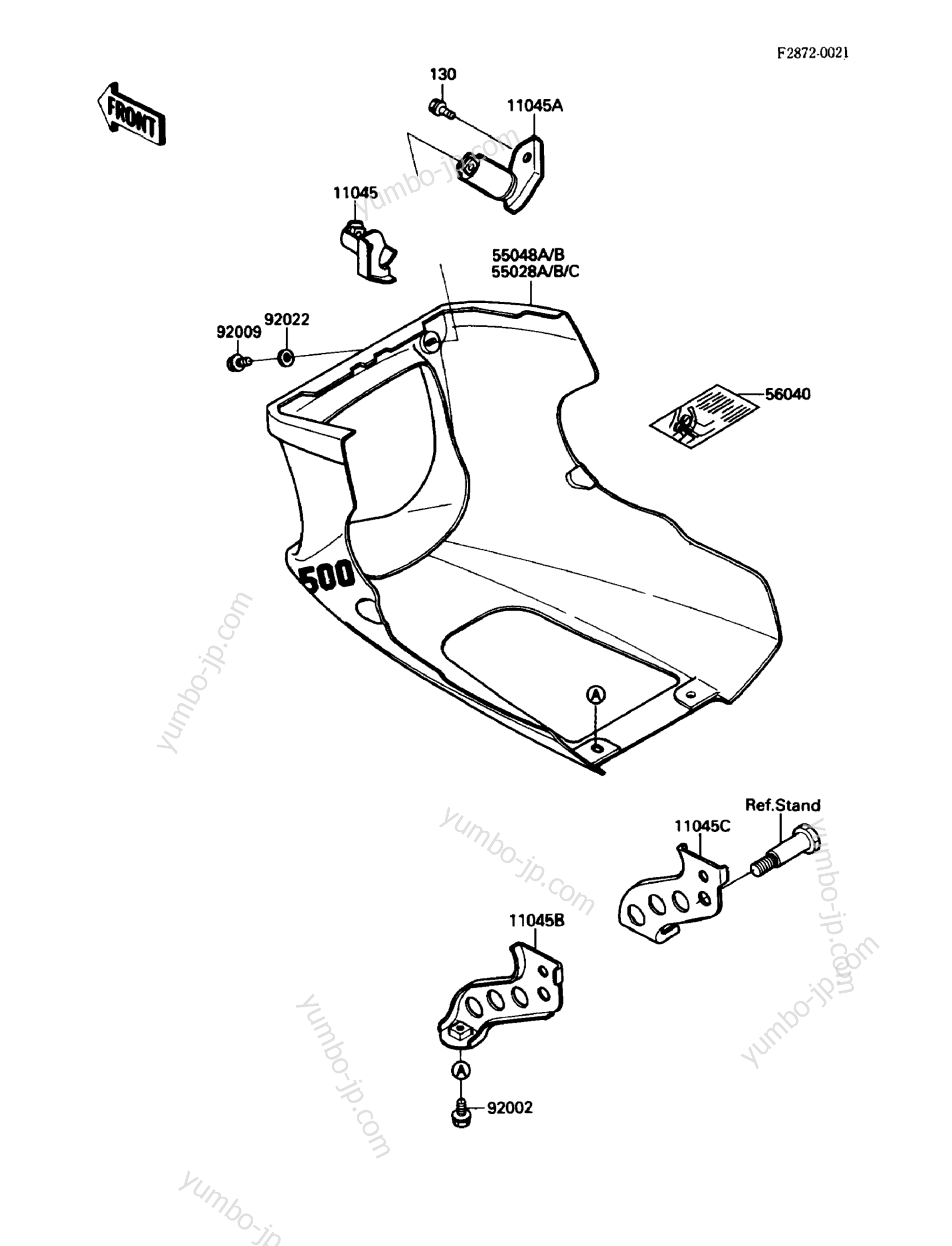 Cowling Lowers for motorcycles KAWASAKI EX500 (EX500-A1) 1987 year