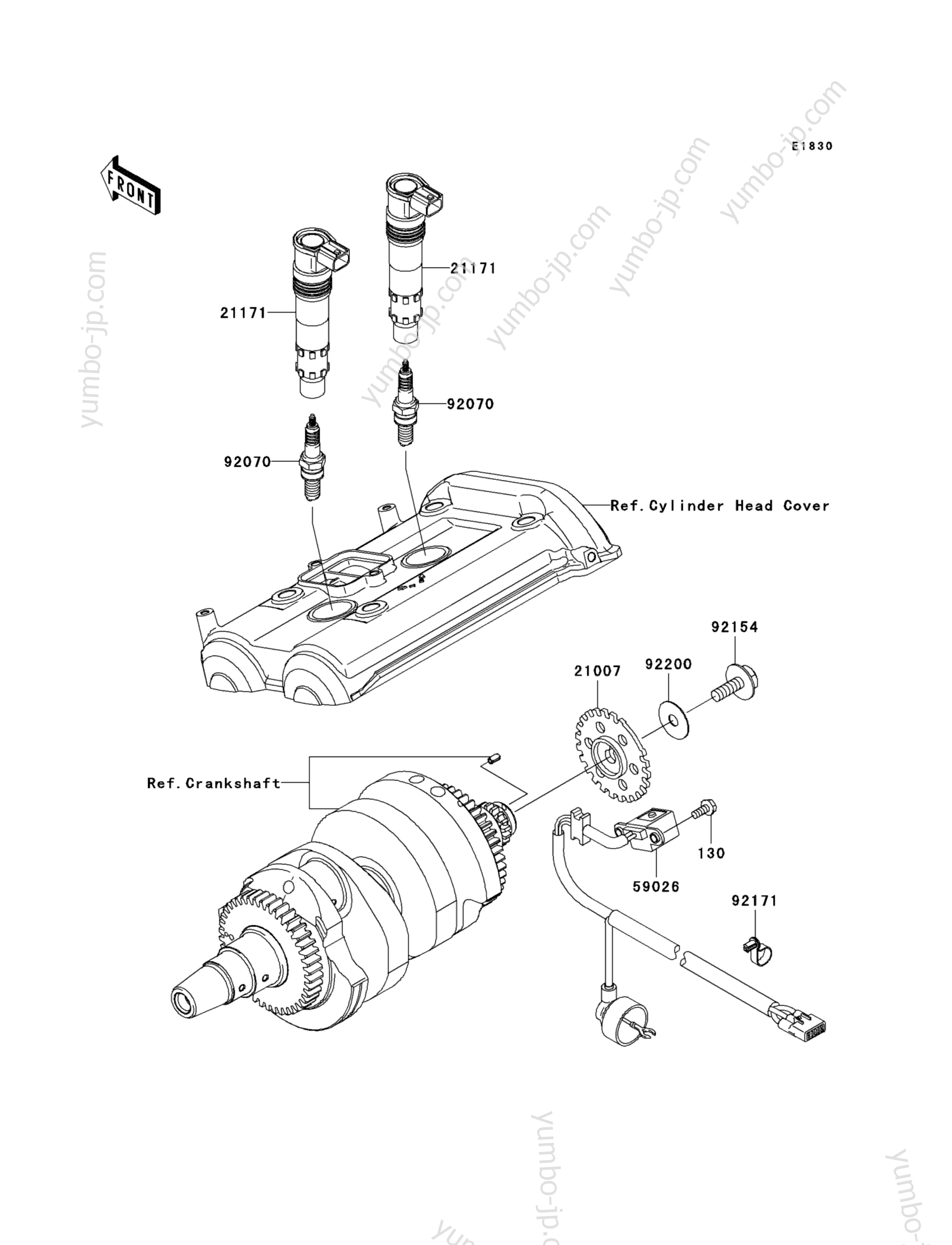 IGNITION SYSTEM для мотоциклов KAWASAKI ER-6N (ER650C9F) 2009 г.