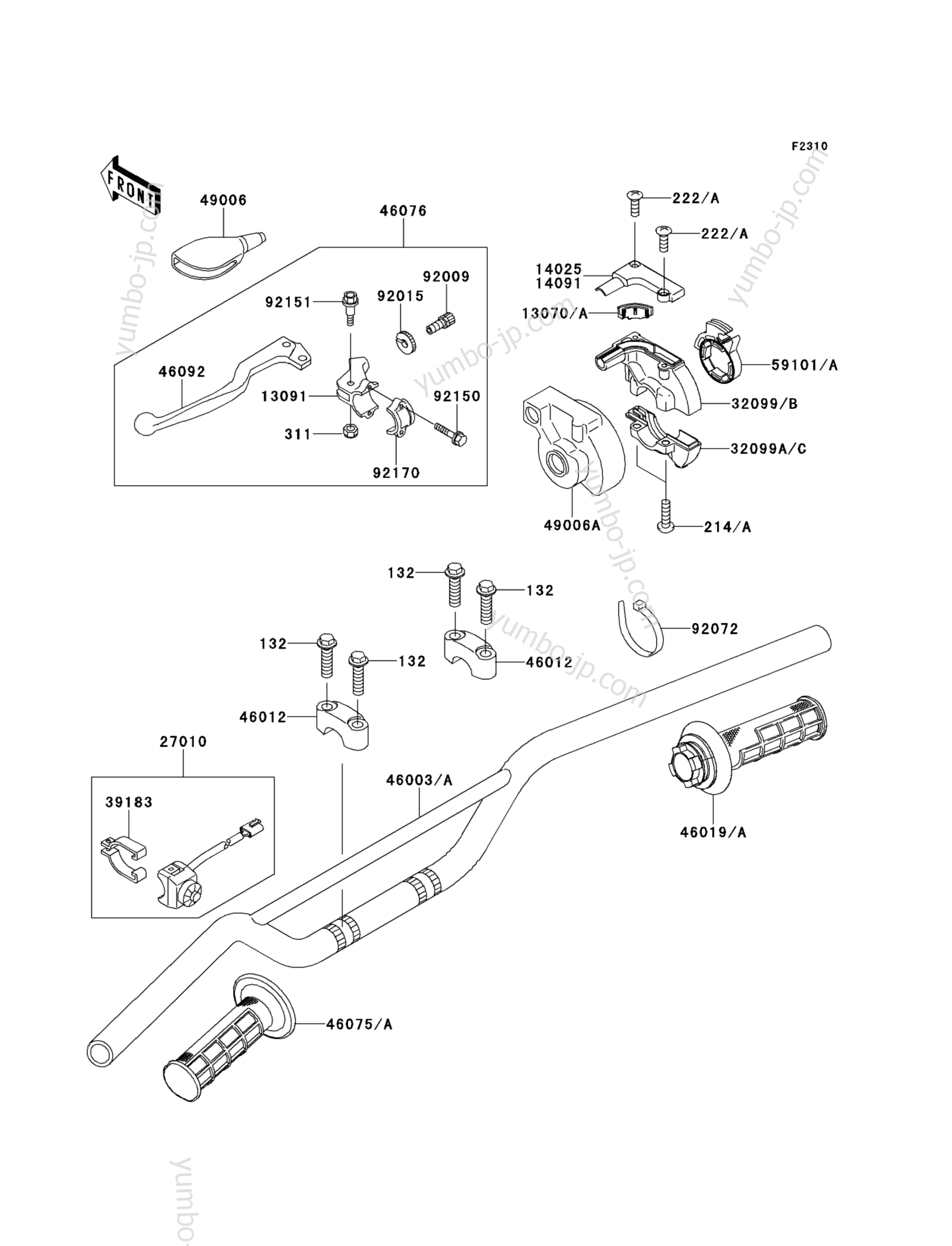 HANDLEBAR for motorcycles KAWASAKI KX85 (KX85ADF) 2013 year