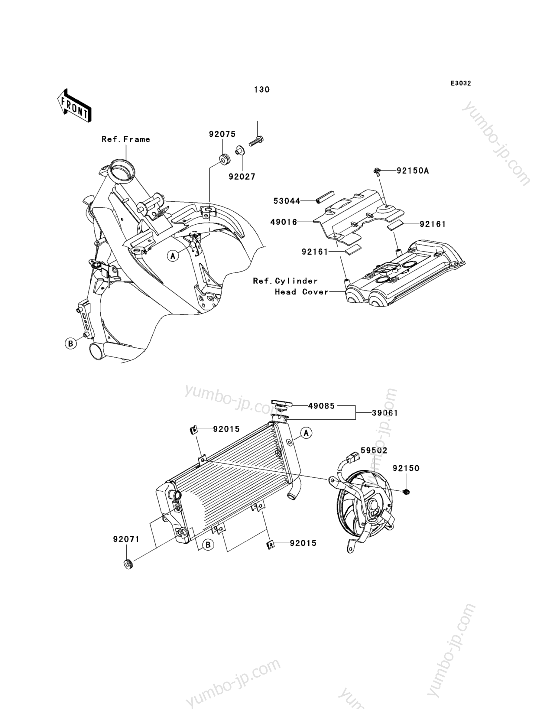 RADIATOR for motorcycles KAWASAKI ER-6N (ER650CAF) 2010 year