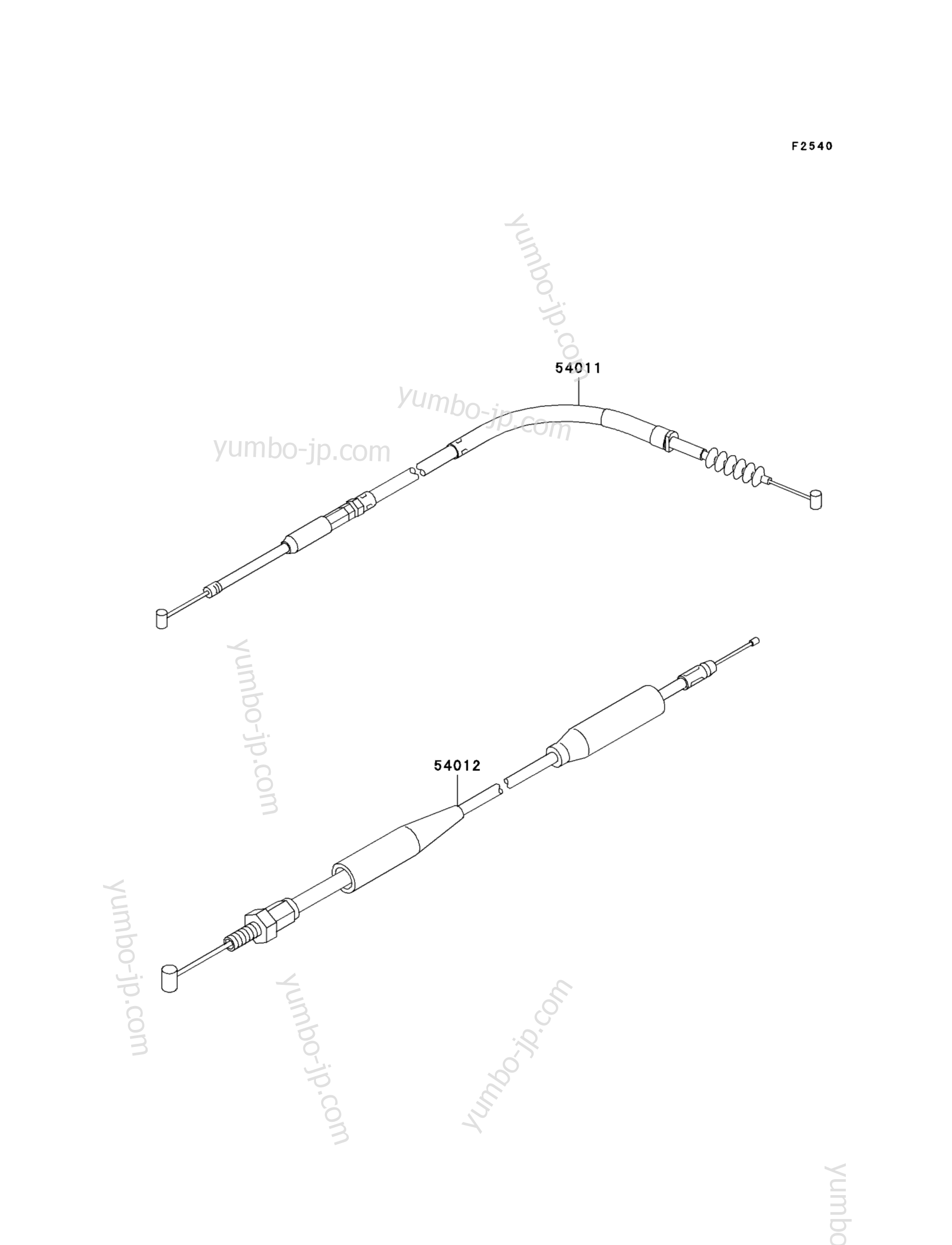 CABLES для мотоциклов KAWASAKI KX500 (KX500-E15) 2003 г.