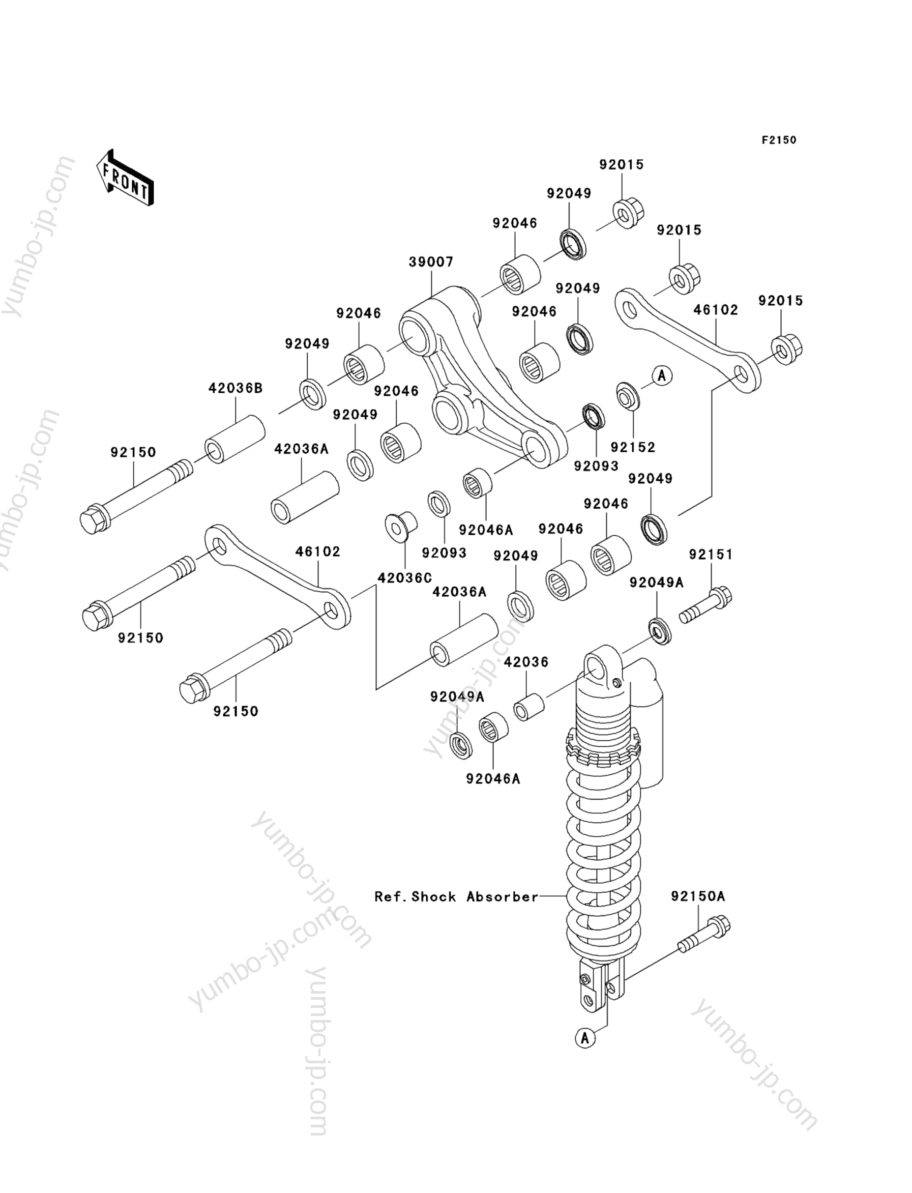 Rear Suspension для мотоциклов KAWASAKI KX85 (KX85-A4) 2004 г.