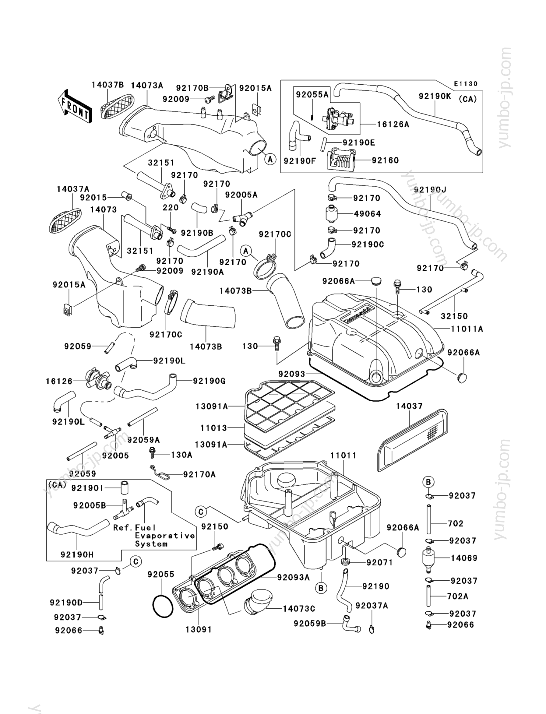 YUMBO | spare parts catalog for мотоцикла KAWASAKI NINJA ZX-11 