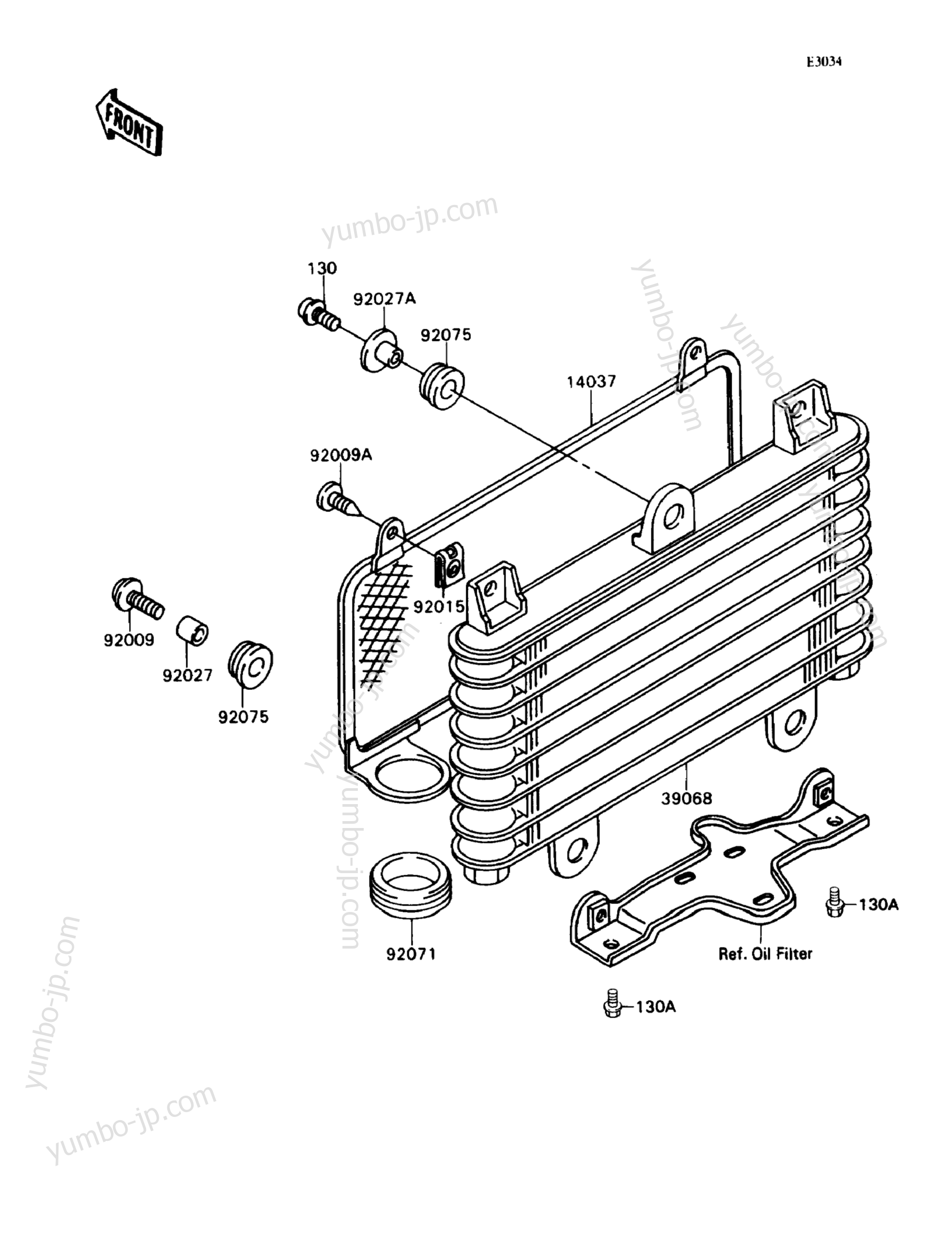 yama出品 YUMBO | spare parts catalog for мотоцикла KAWASAKI NINJA ZX-7