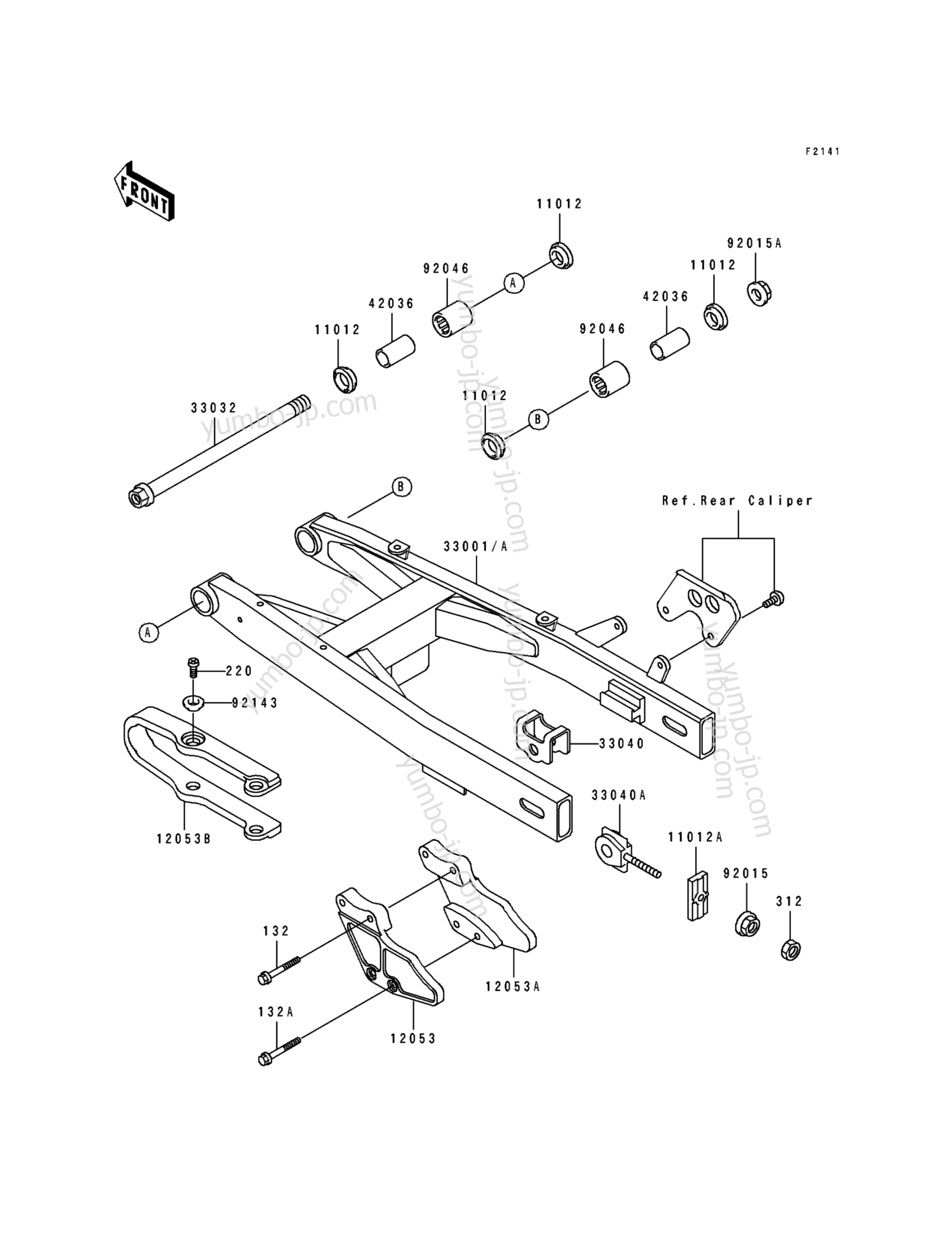 Swing Arm for motorcycles KAWASAKI KX80 (KX80-R1) 1991 year