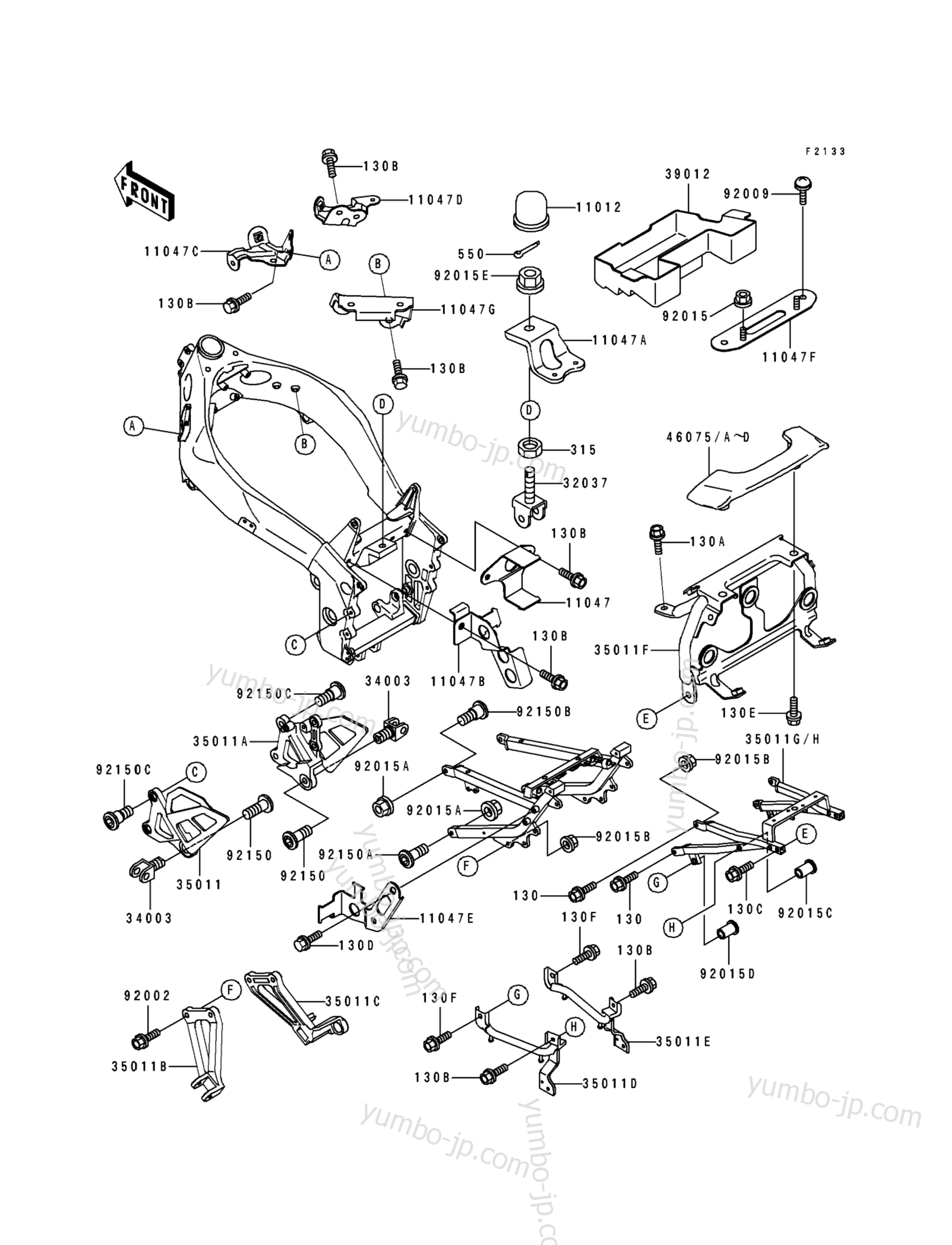 Electro Bracket для мотоциклов KAWASAKI NINJA ZX-7 (ZX750-L2) 1994 г.