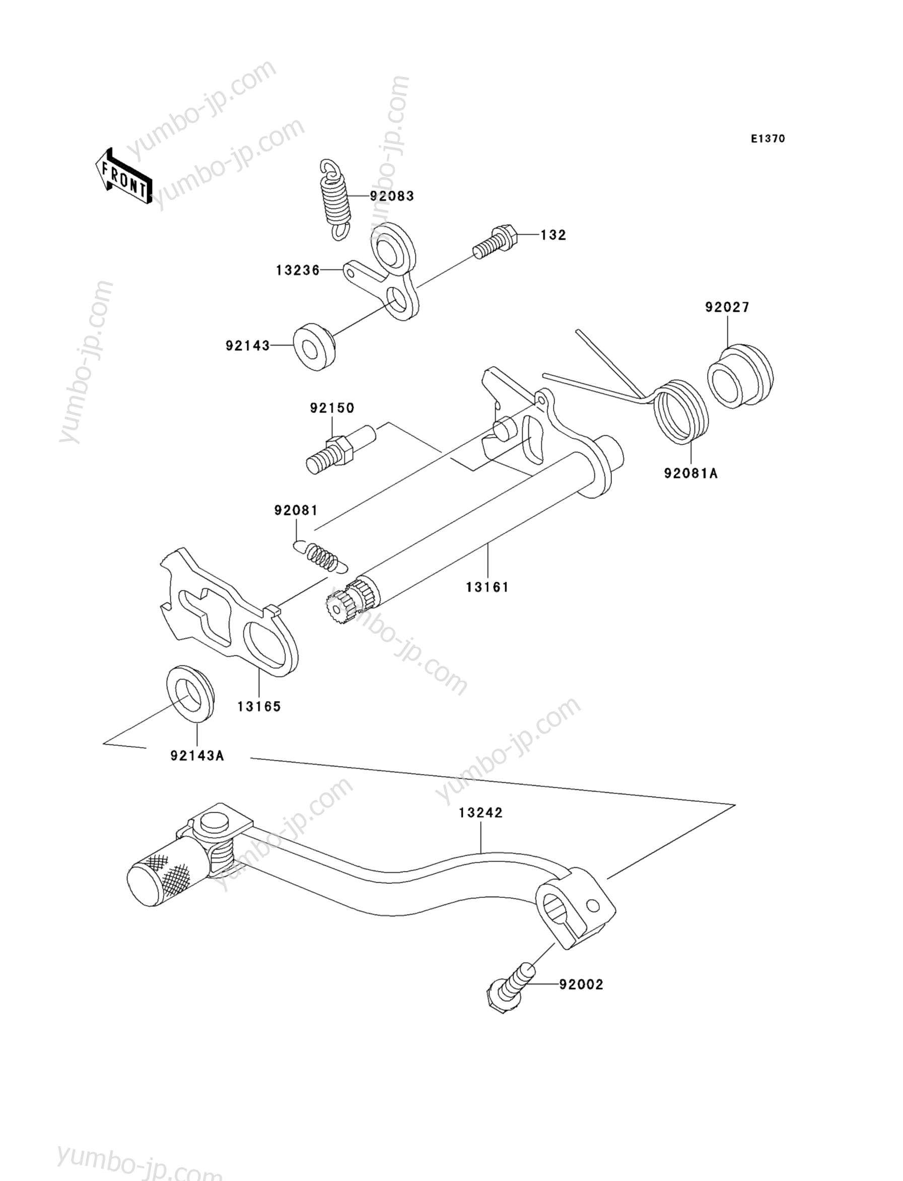 GEAR CHANGE MECHANISM для мотоциклов KAWASAKI KX85 (KX85-A2) 2002 г.