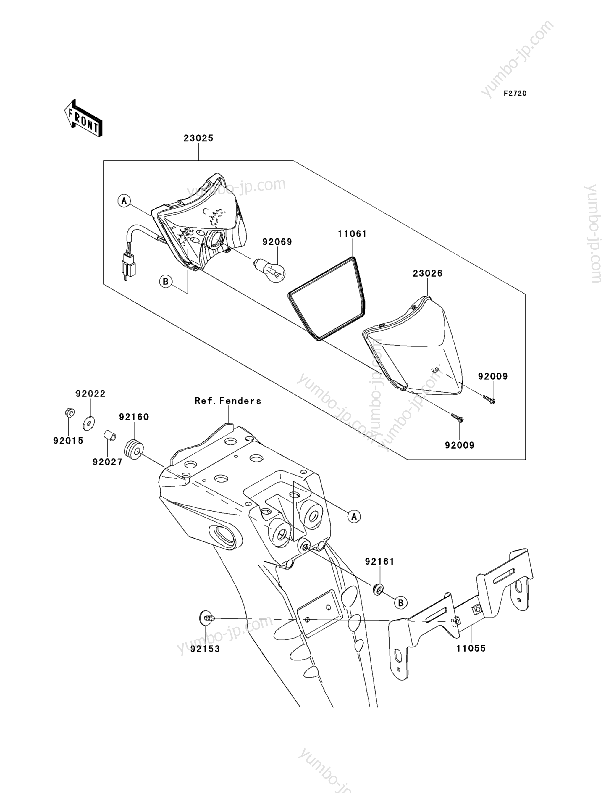 Taillight(s) для мотоциклов KAWASAKI KLX250S (KLX250TEF) 2014 г.